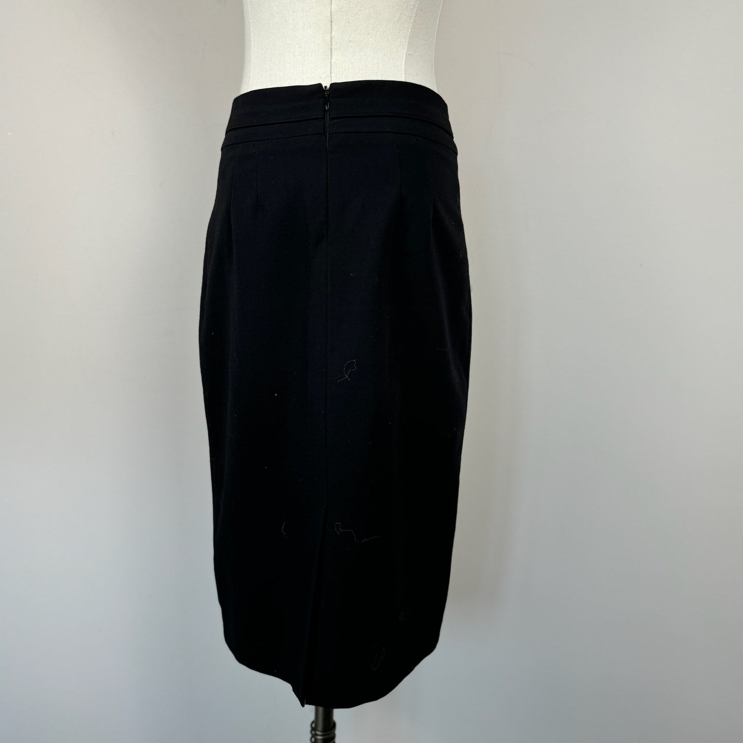 Black Pencil Midi Skirt