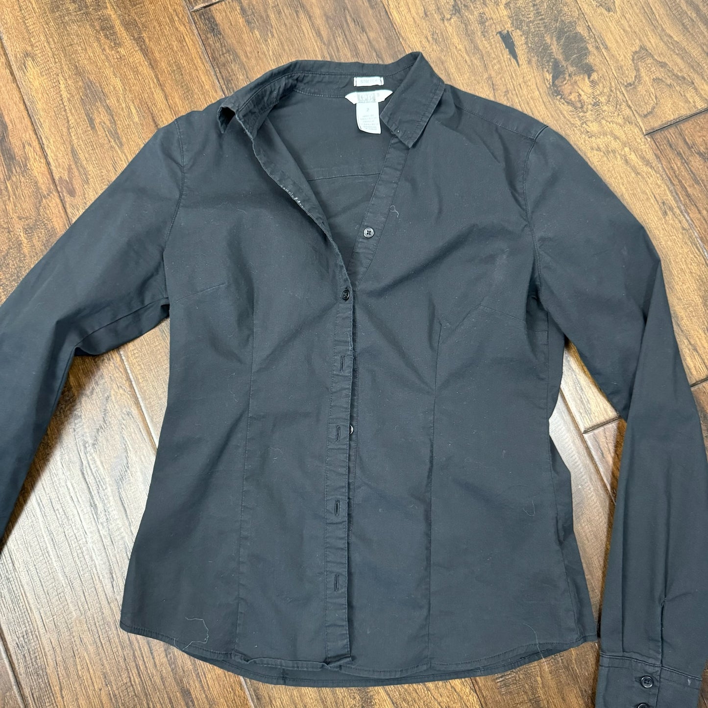 Black Fitted Button Up Shirt