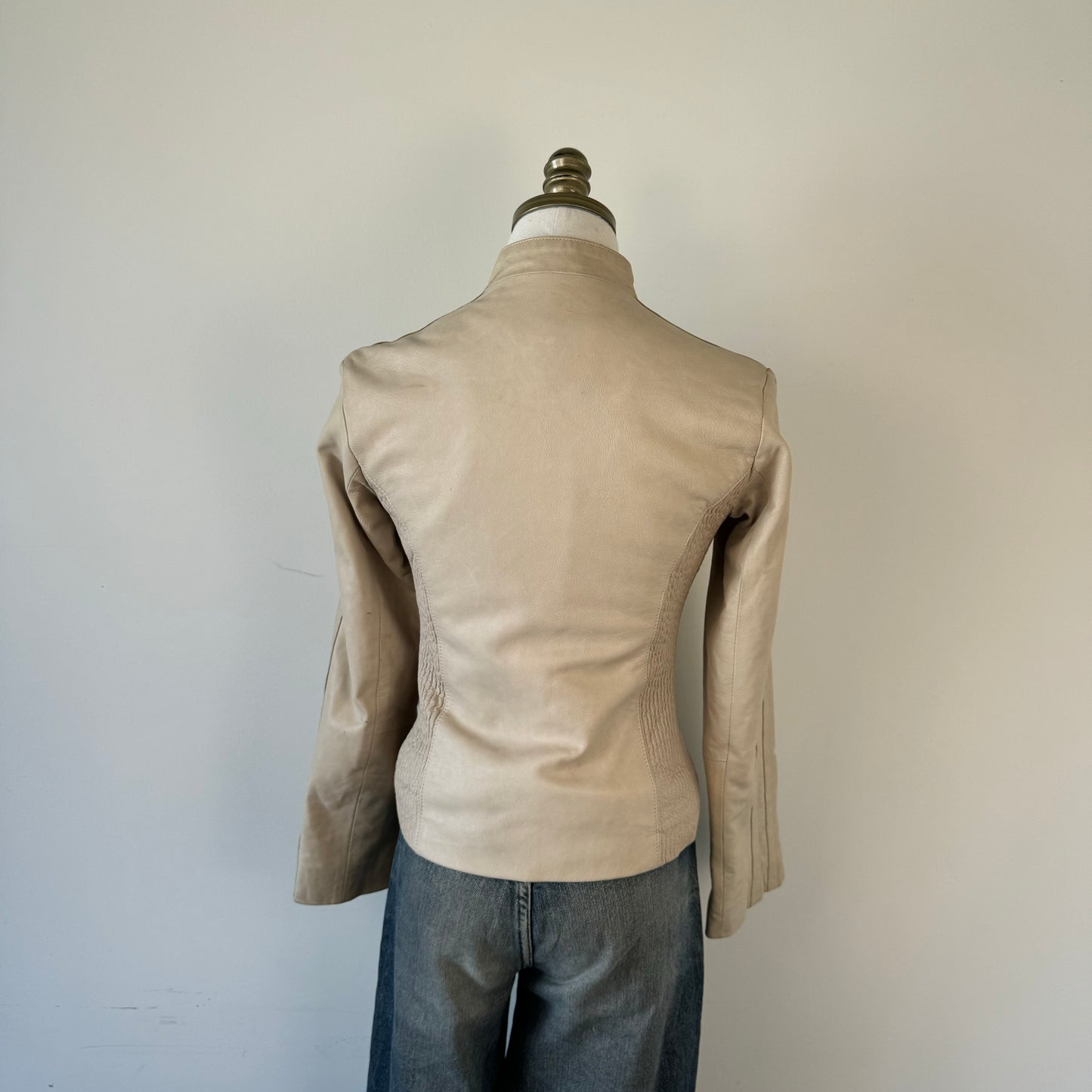 Vintage Moto Racer Leather Jacket