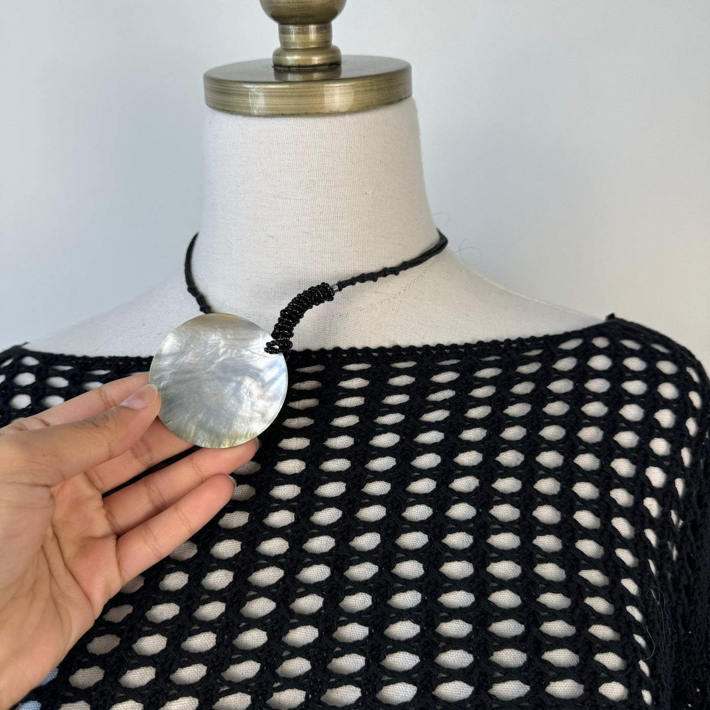 Pearl Pendant Mermaidcore Rope Necklace