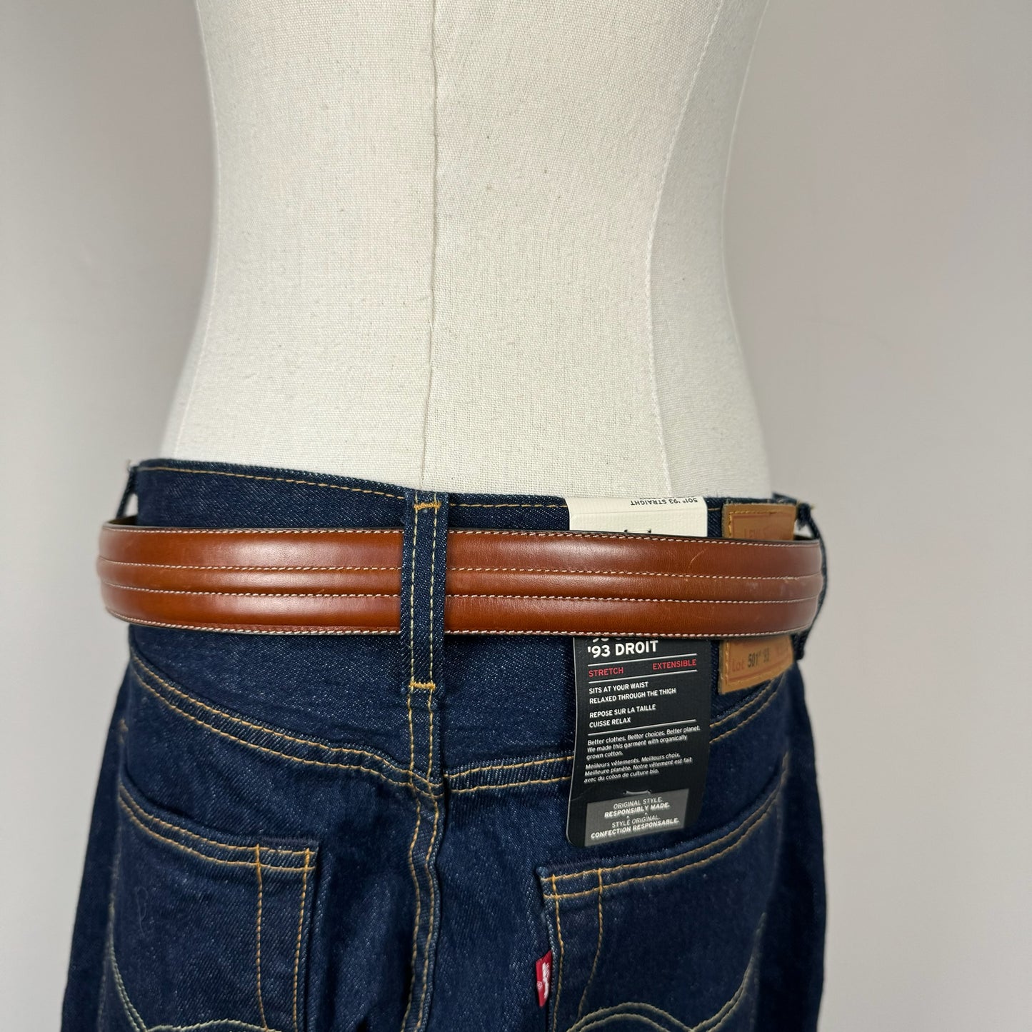 Tommy Tan Brown Leather Belt