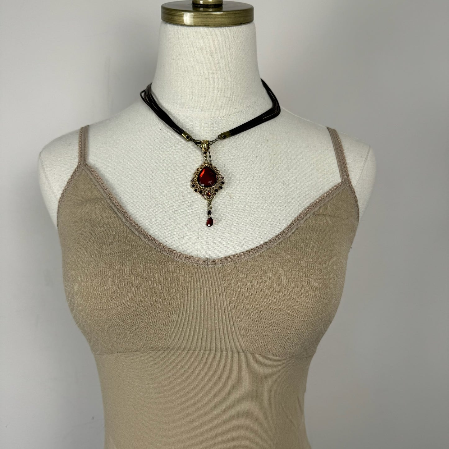 Vintage Soft Knit Lace Trim Cami