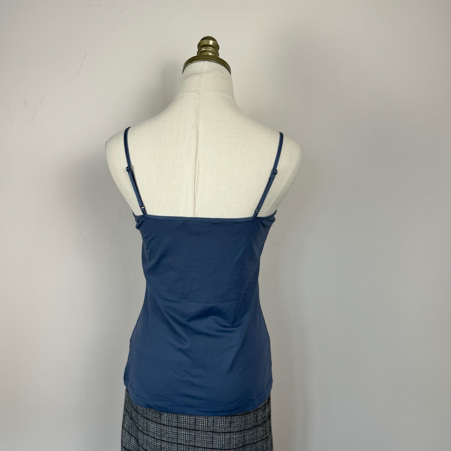 Blue Lace Trim Fitted Cami