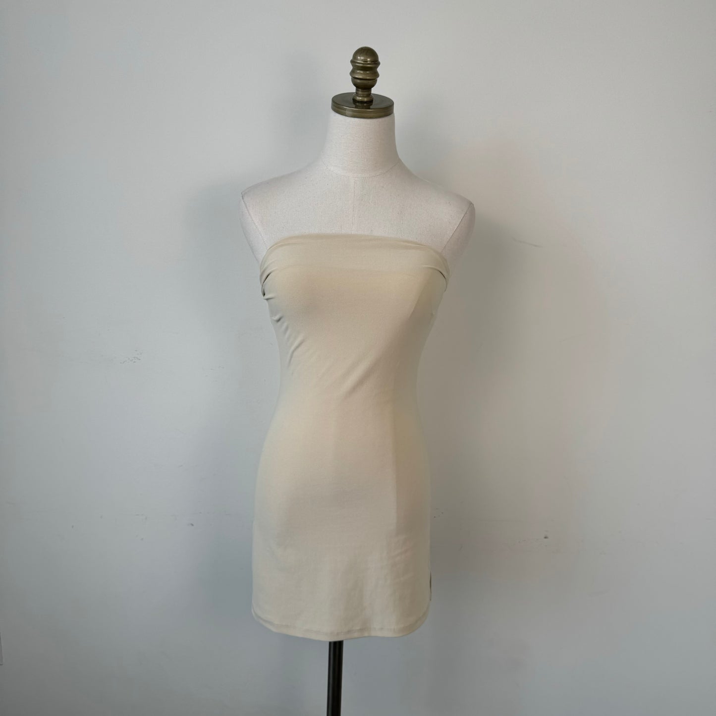 Vintage Cream Fitted Tube Top