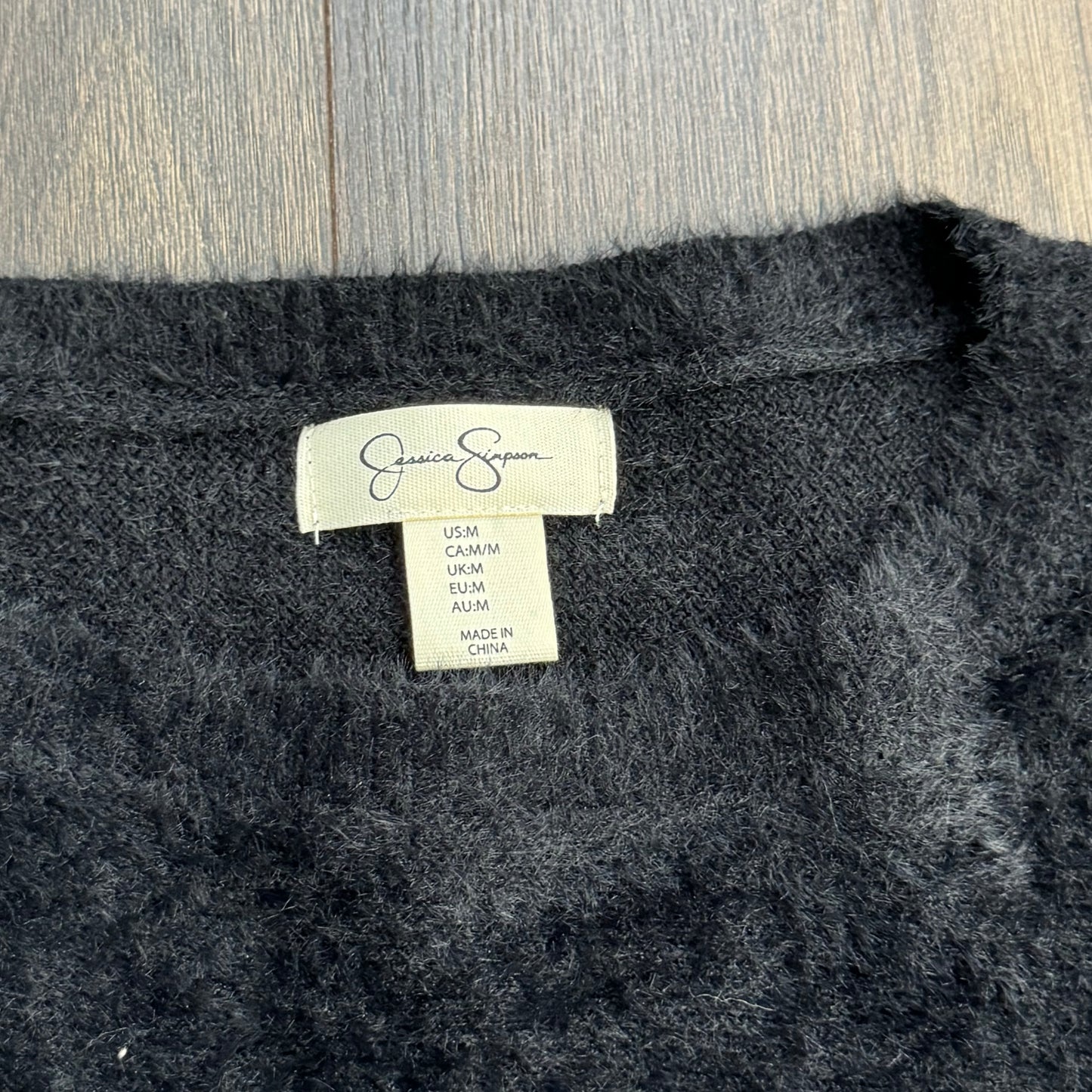 Black Off Shoulder Dolman Fuzzy Sweater