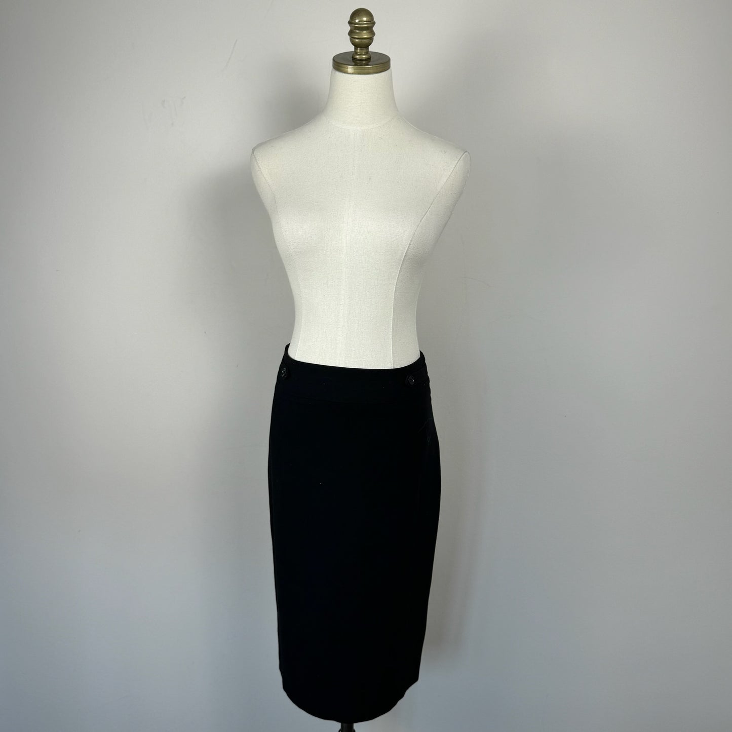Black Pencil Midi Skirt