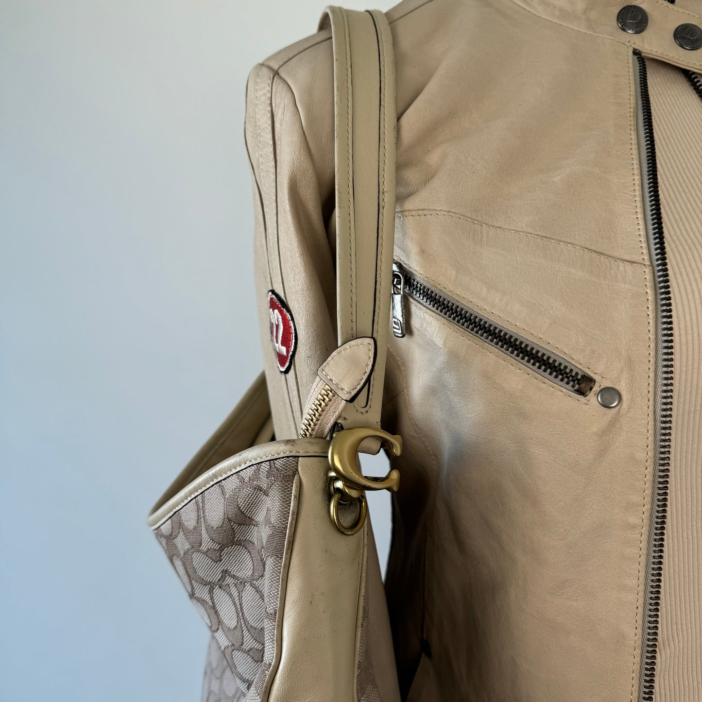 Coach Cream Shoulder Bag