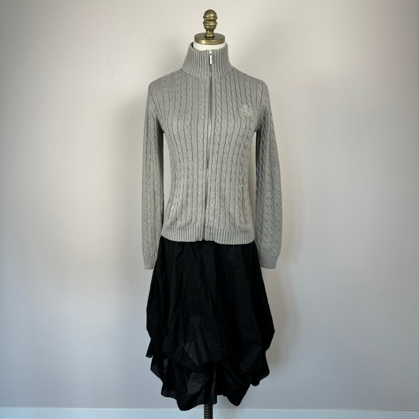 Black Bubble Midi Skirt