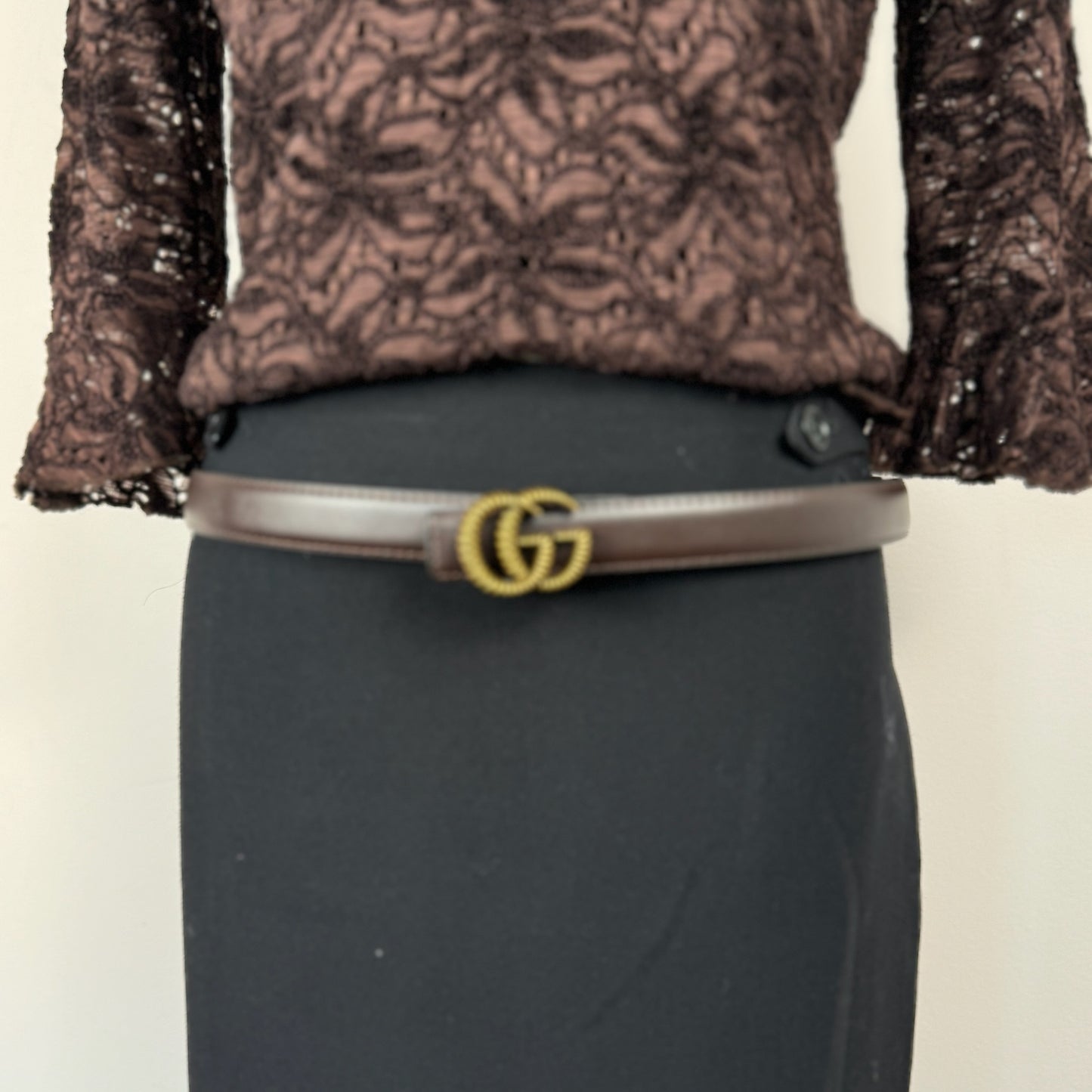 Gucci Lookalike Brown Leather Belt