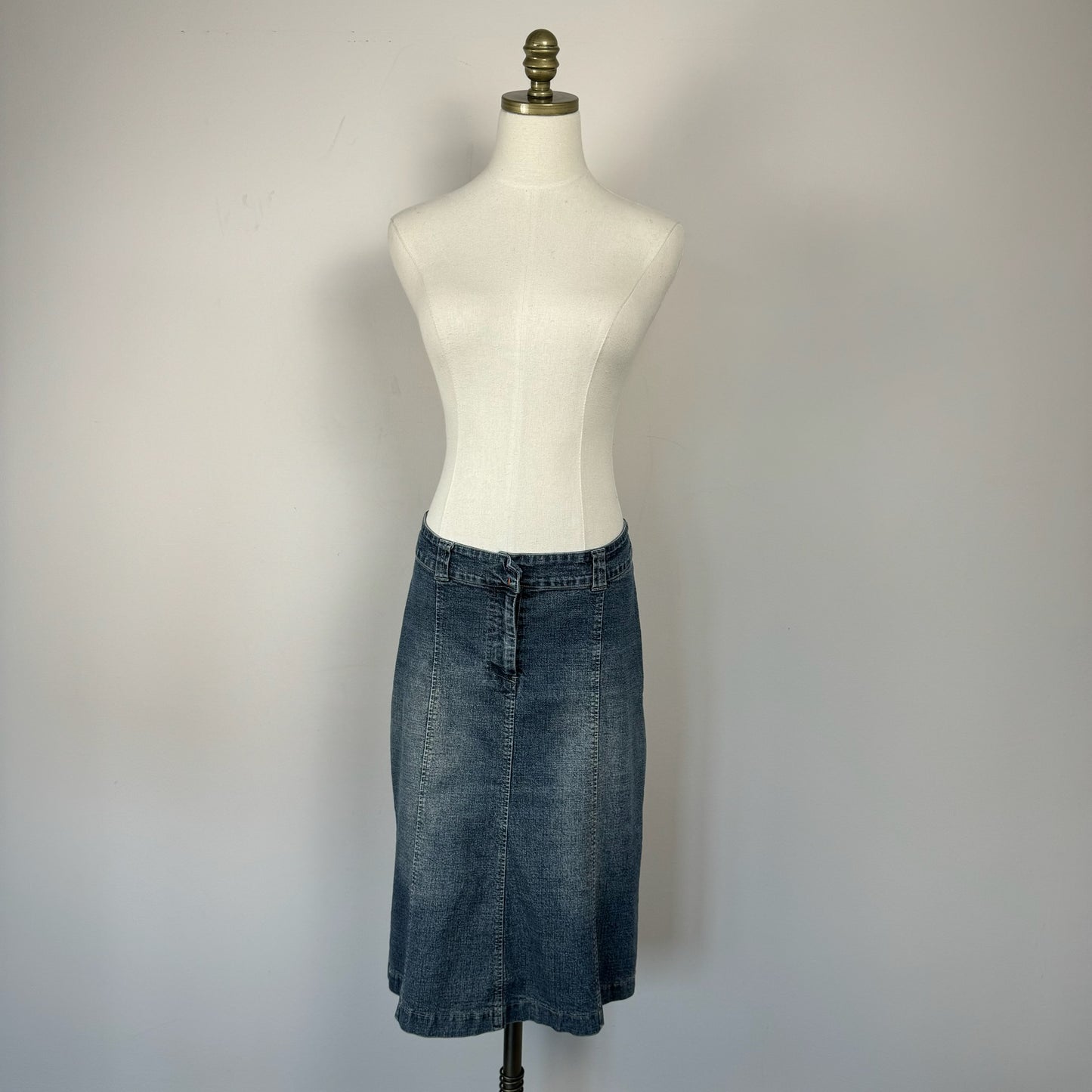 Vintage Denim Midi Skirt