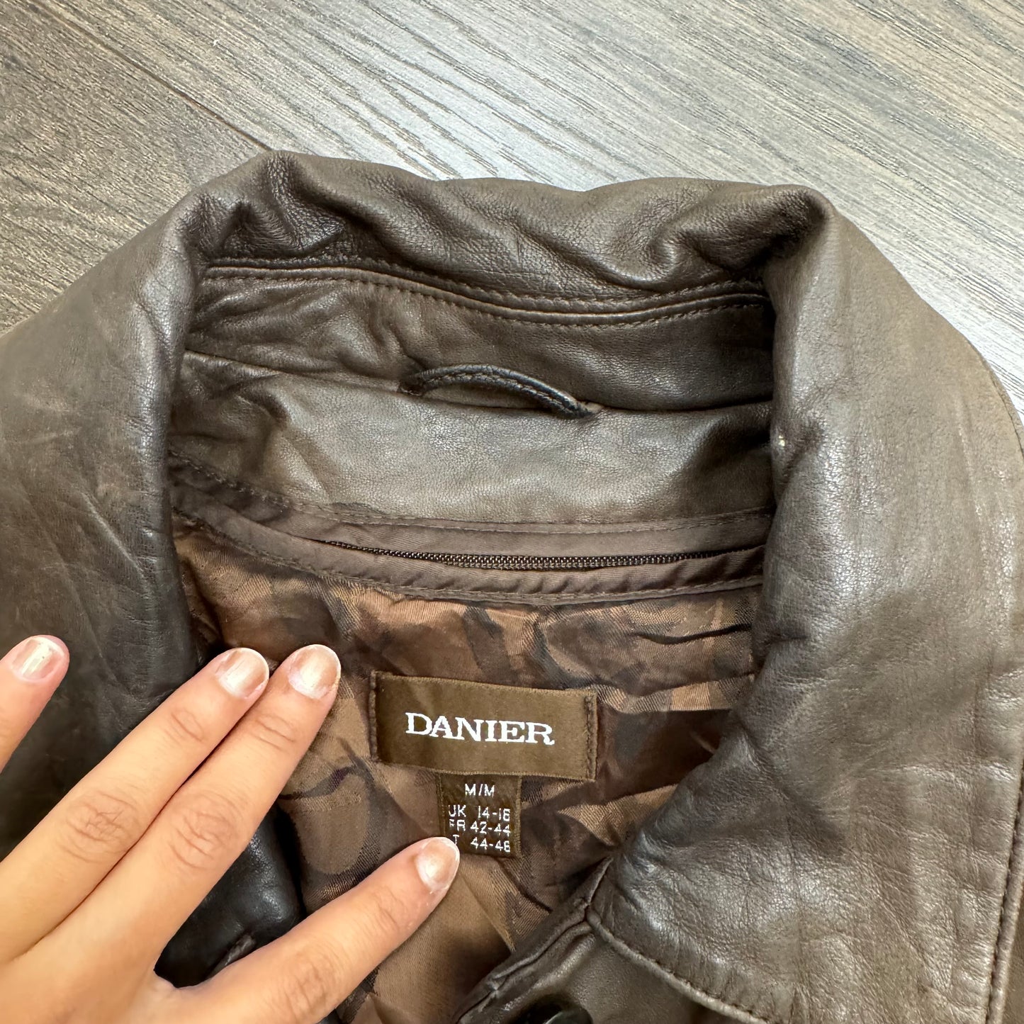 Danier Brown Genuine Leather Trench Coat