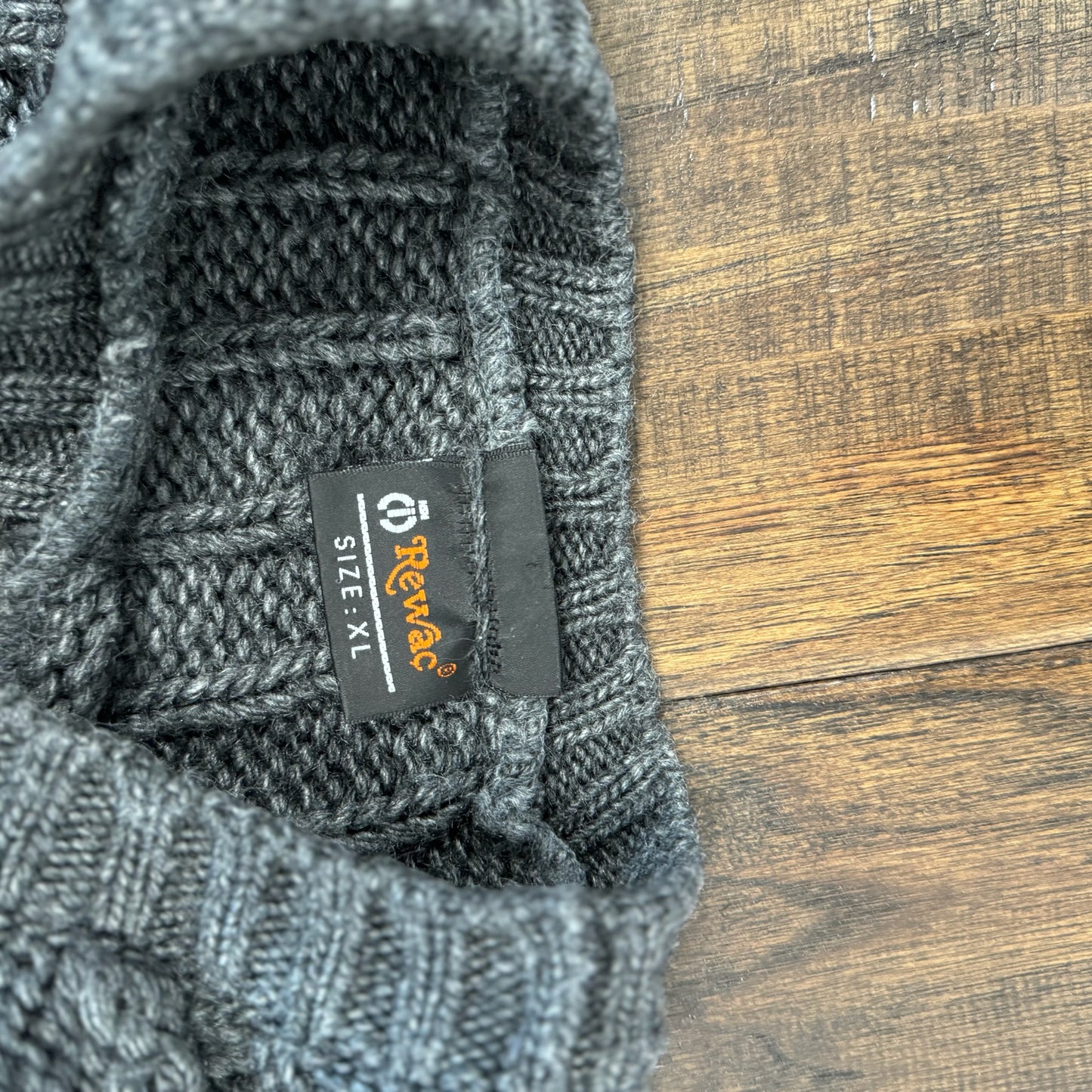 Dark Grey Chunky Cable Knit Sweater