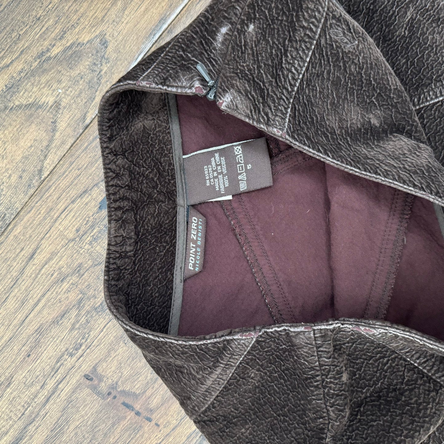 Vintage Brown Suede Midi Skirt