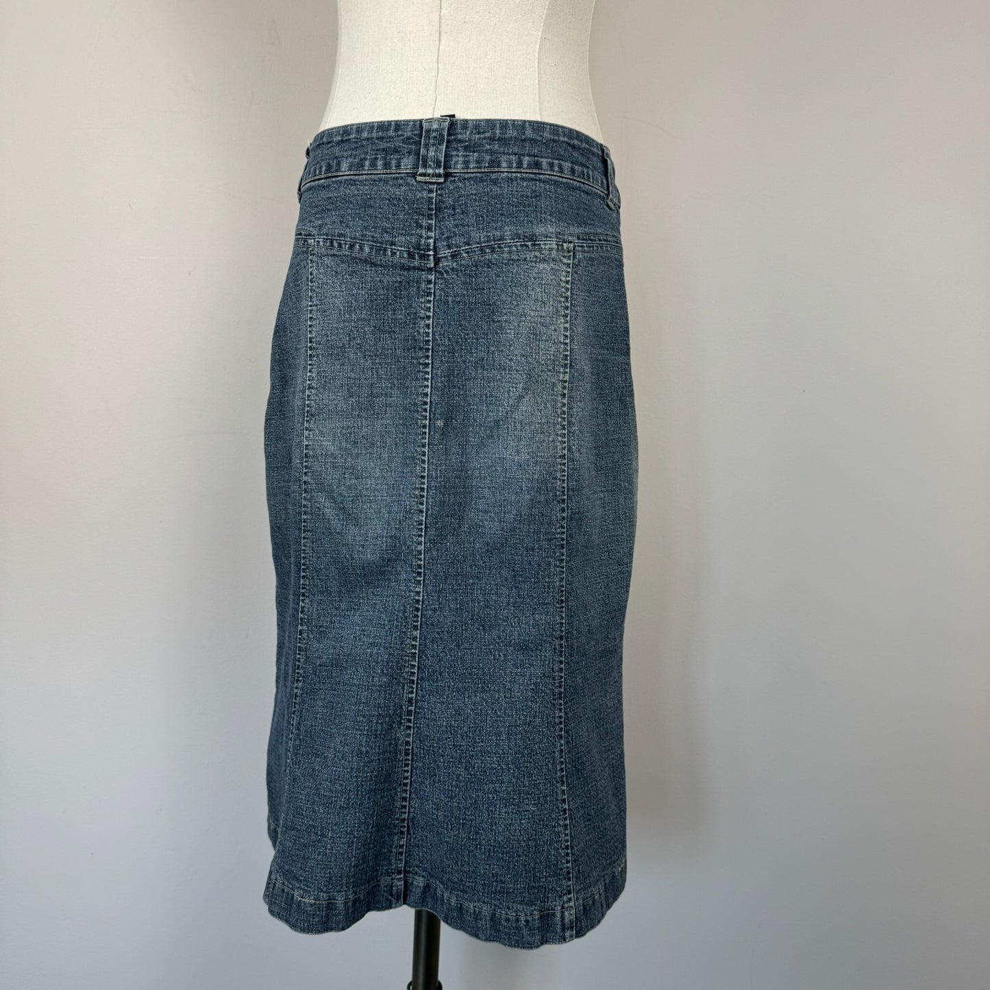 Vintage Denim Midi Skirt