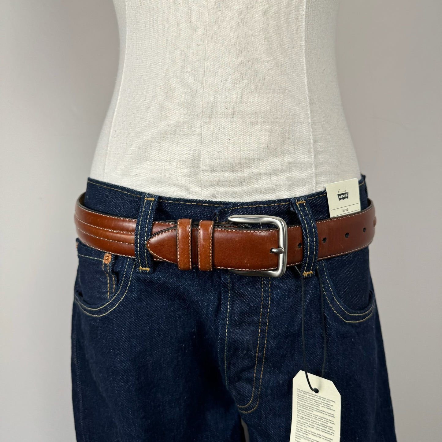 Tommy Tan Brown Leather Belt