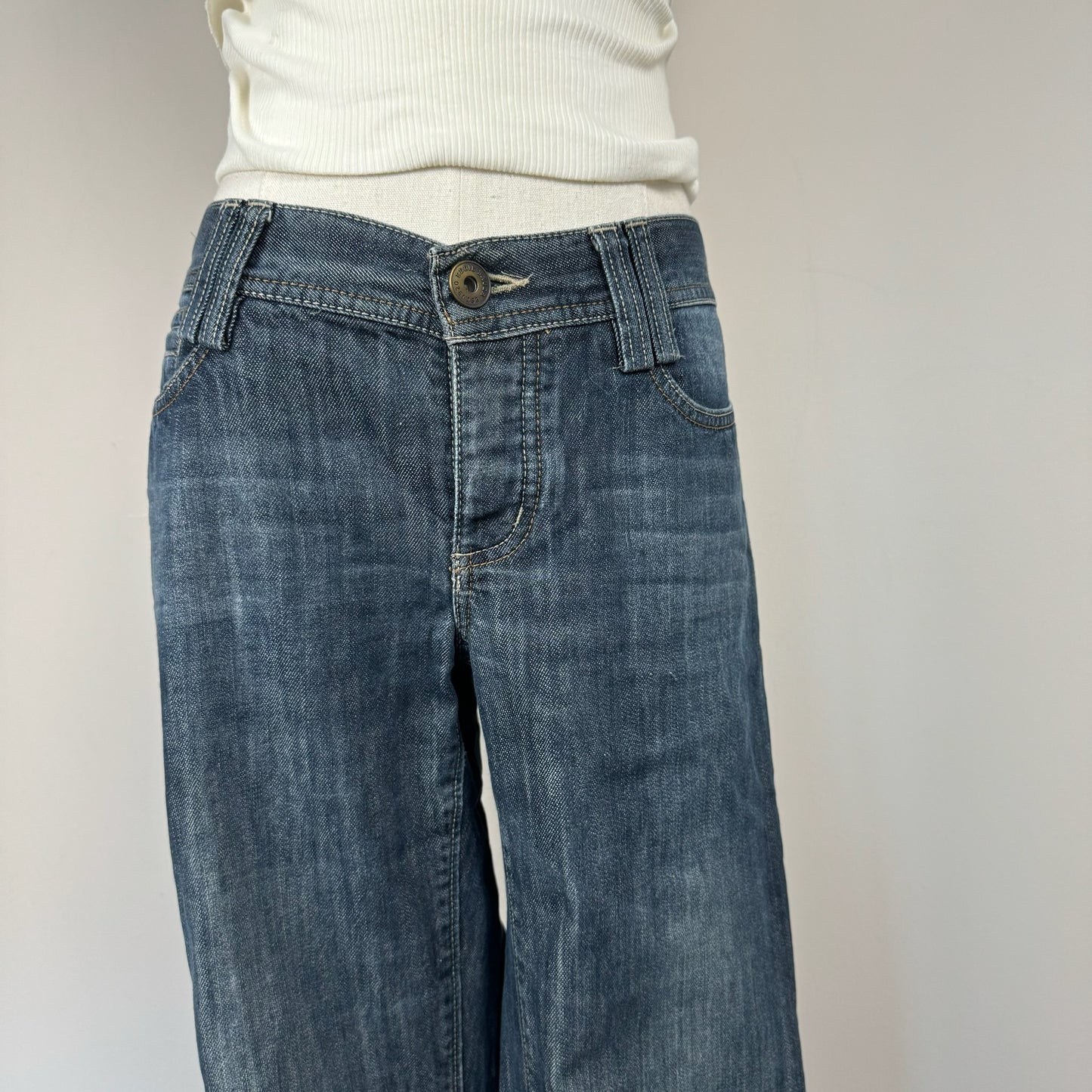 Low Rise Straight Leg Jeans