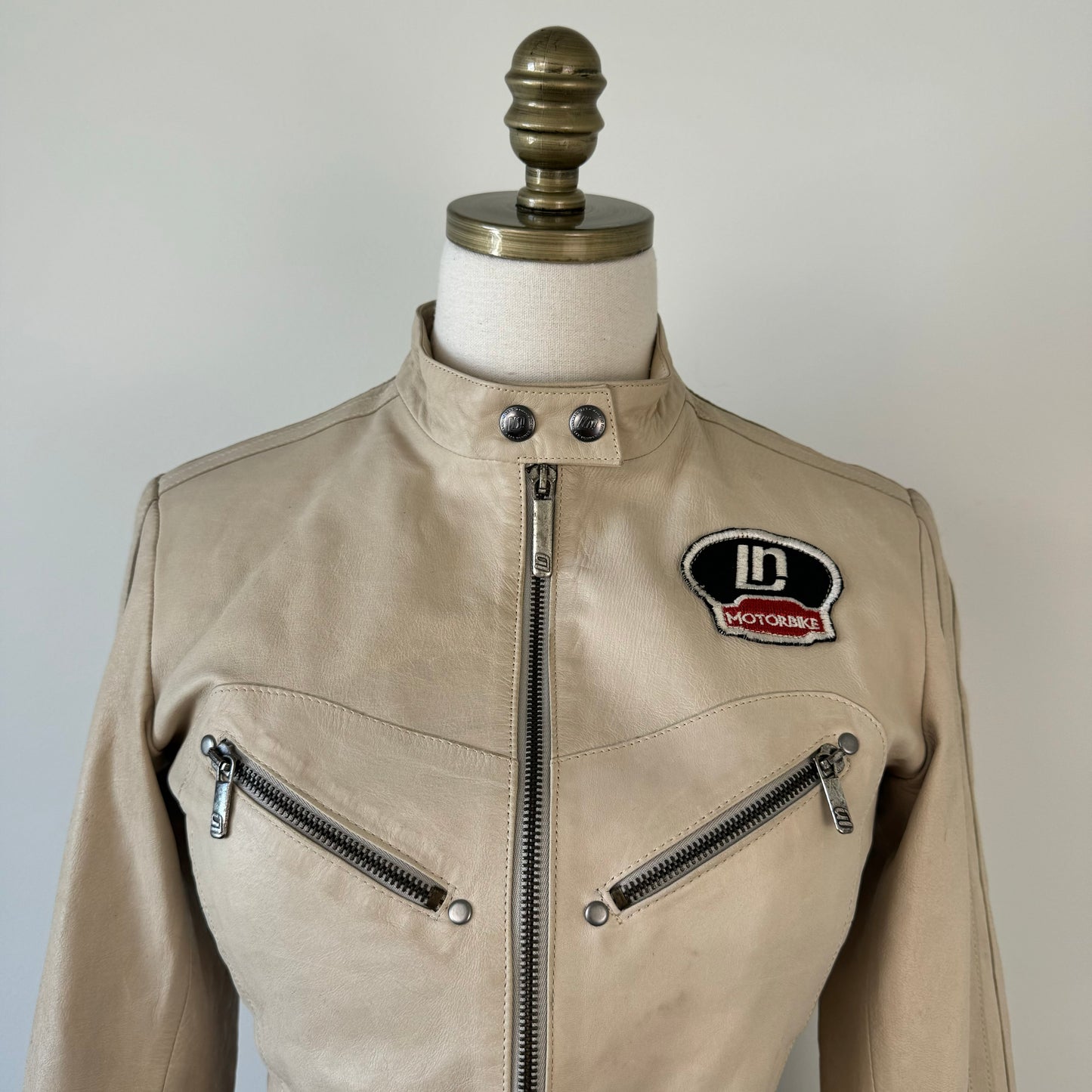 Vintage Moto Racer Leather Jacket