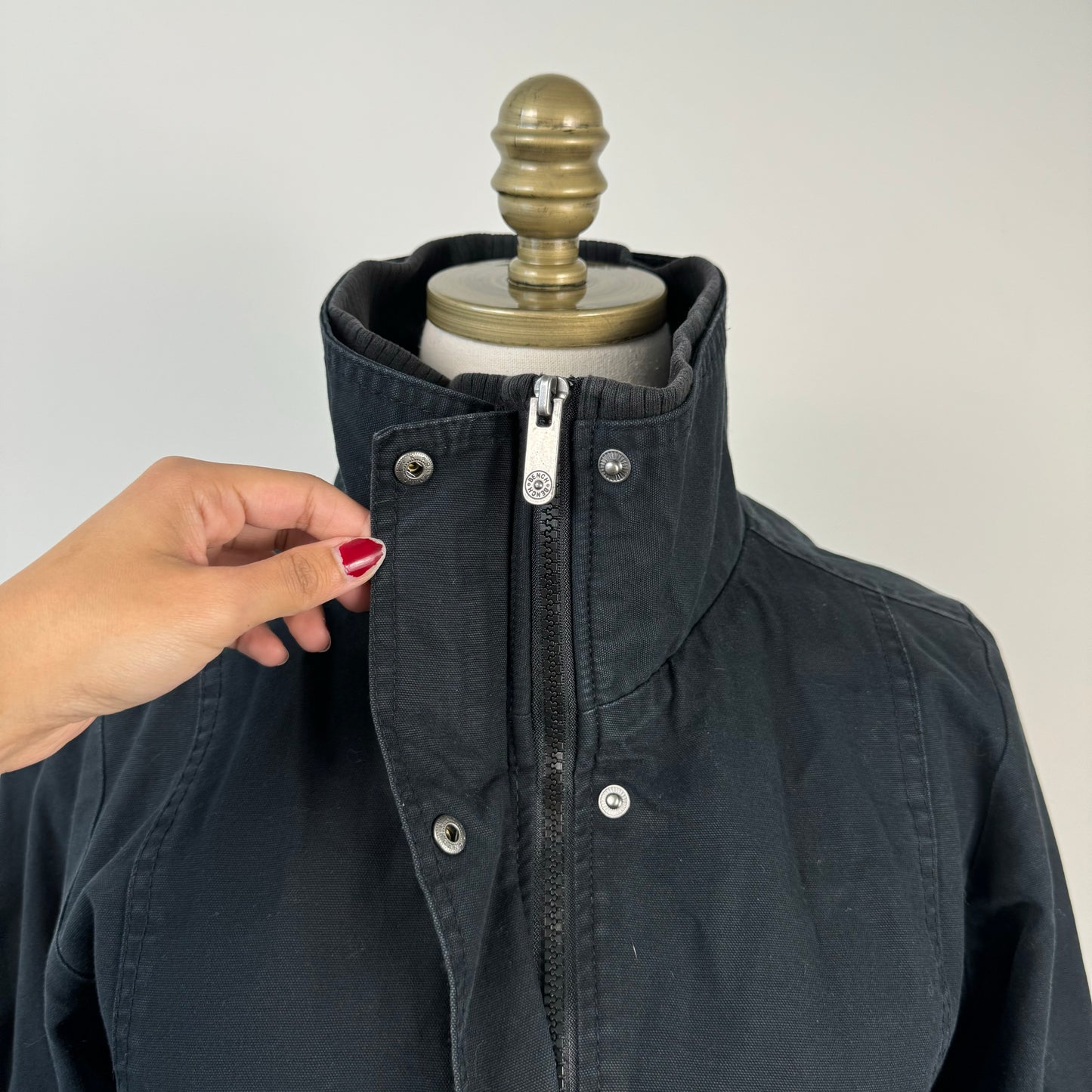 Black Fitted Zip Up Jacket