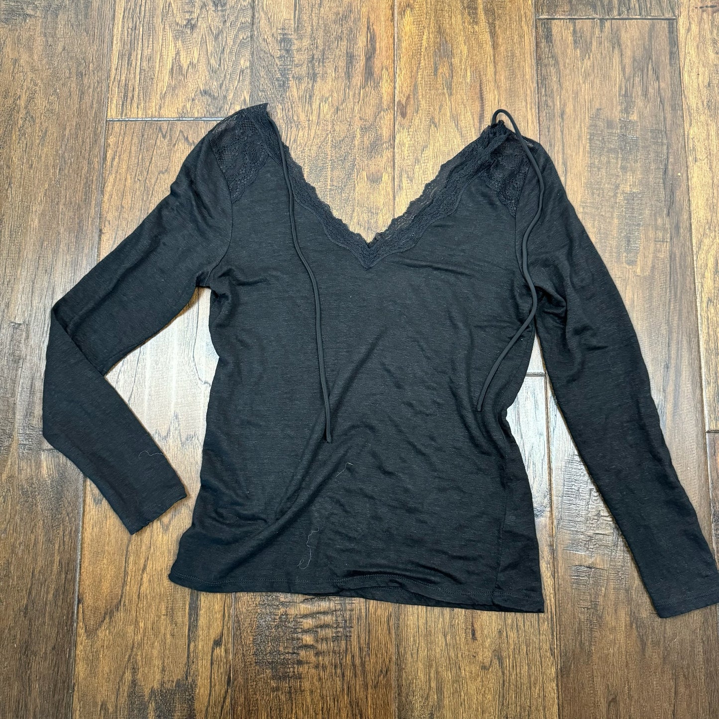 Off The Shoulder Lace Trim Sweater