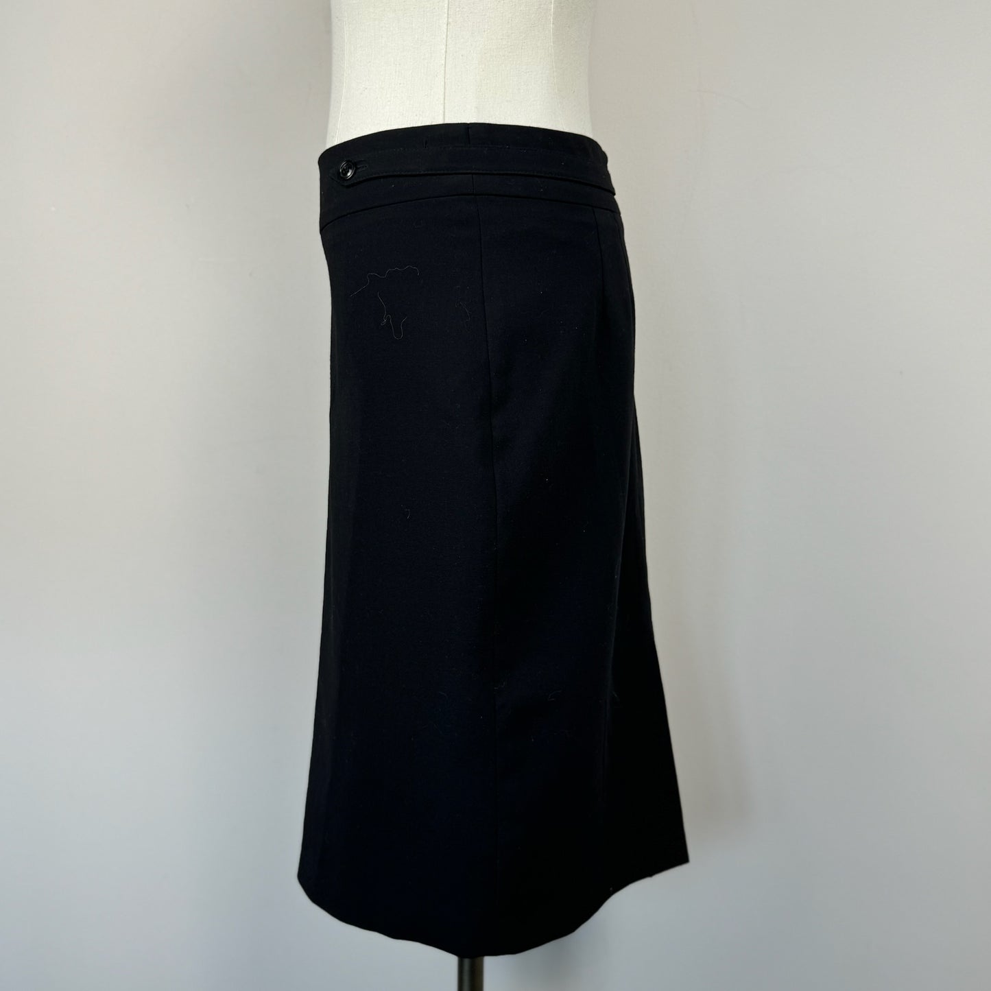 Black Pencil Midi Skirt
