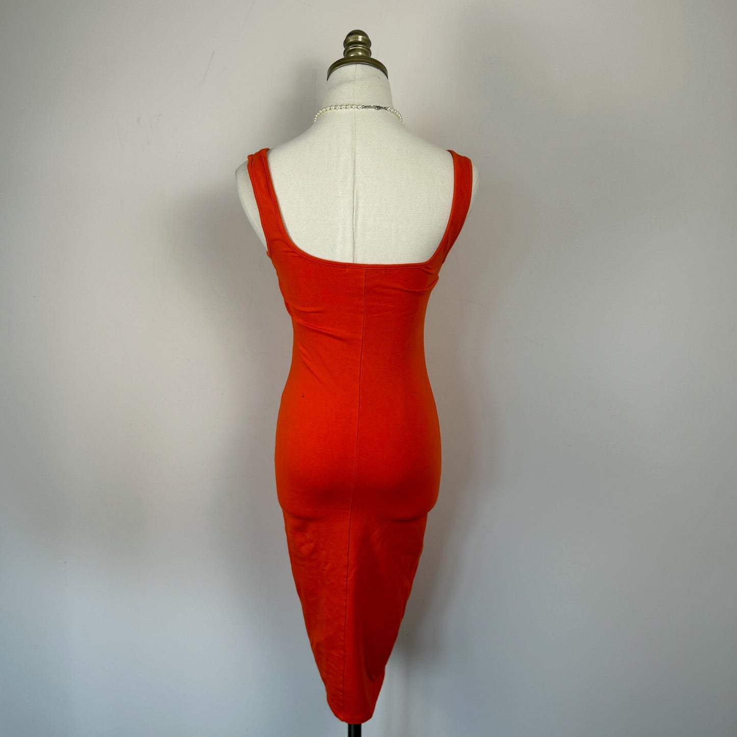 Orange Bodycon Maxi Dress