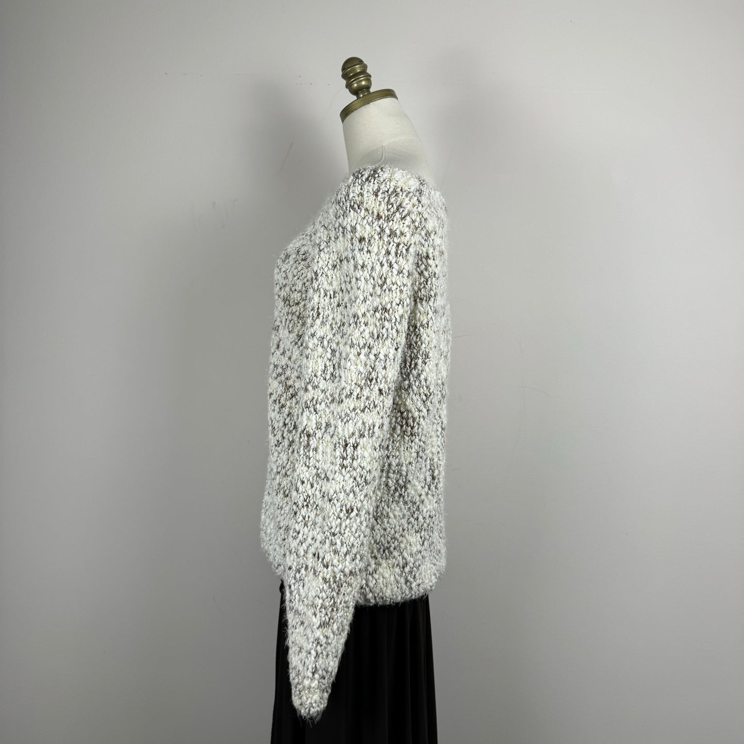 Off The Shoulder Oatmeal Sweater