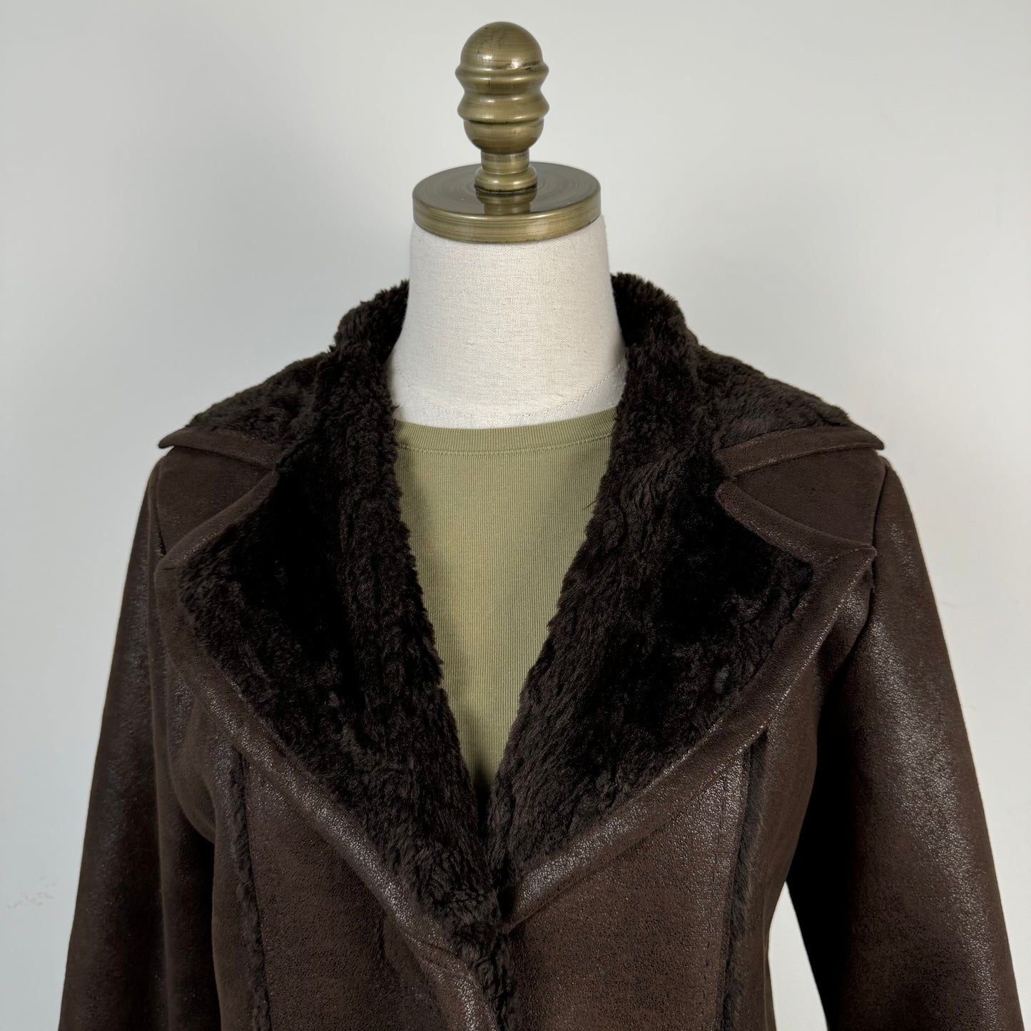 Brown Fur Trim Coat