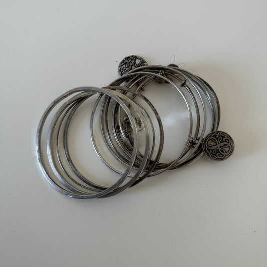 Vintage Silver Bangle Stack