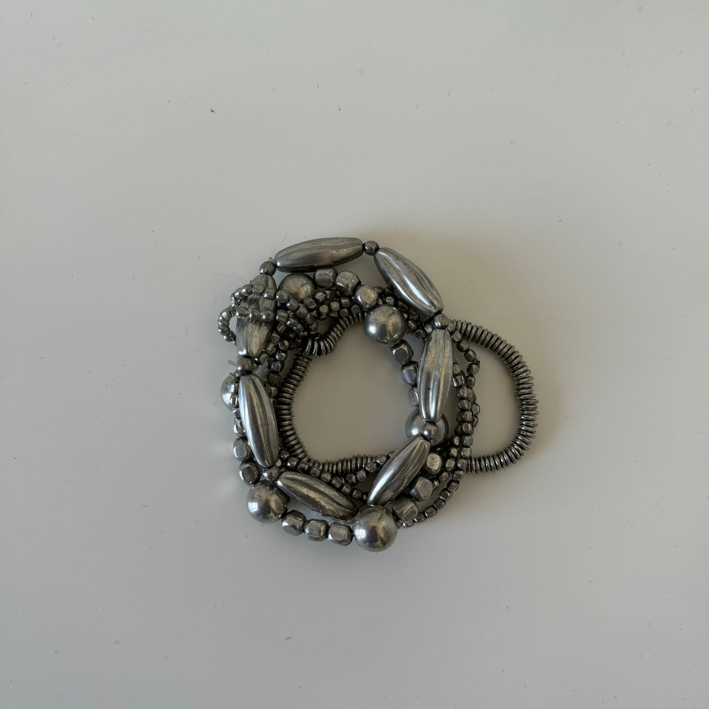 Silver Beaded Bracelet