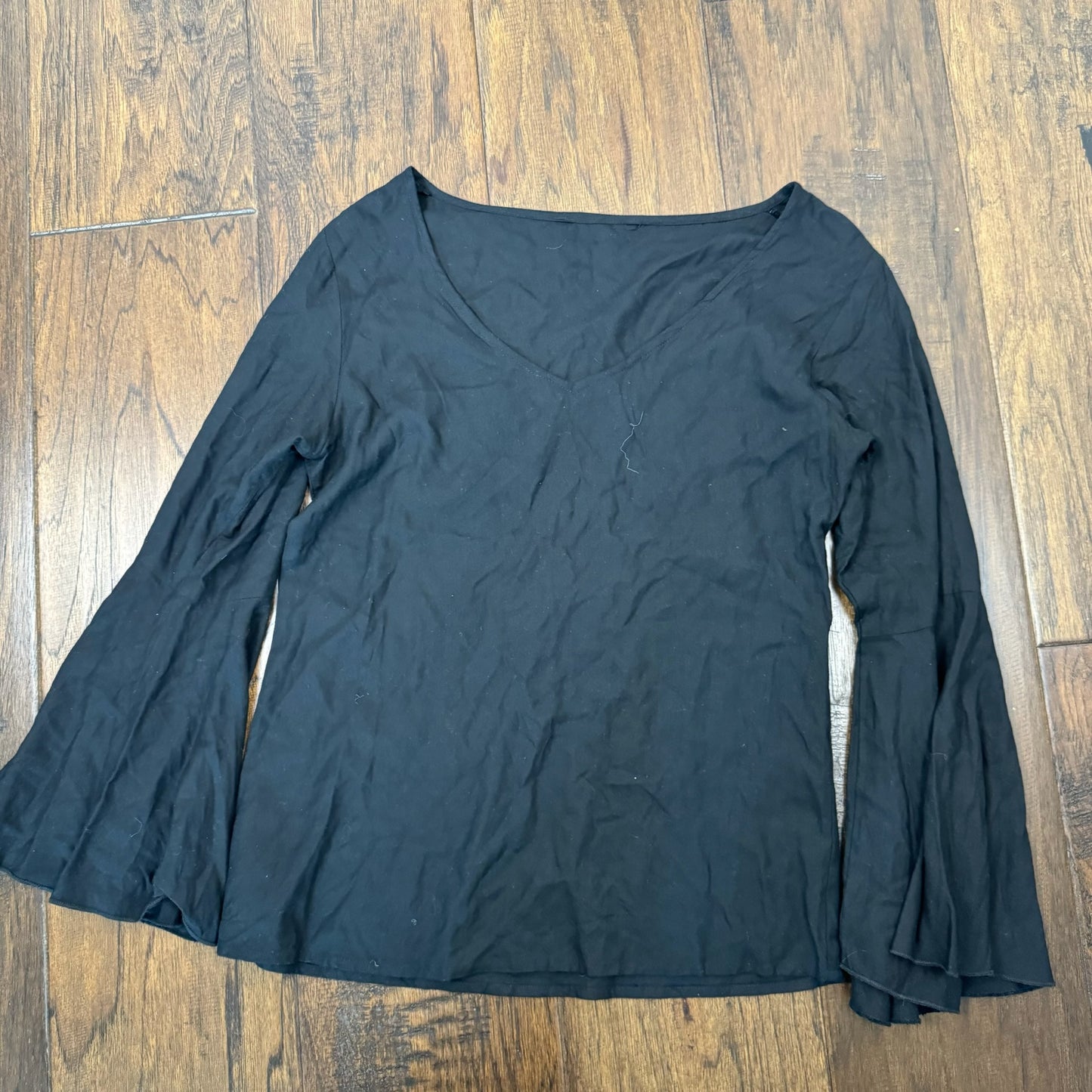 Black Bell Sleeve Top
