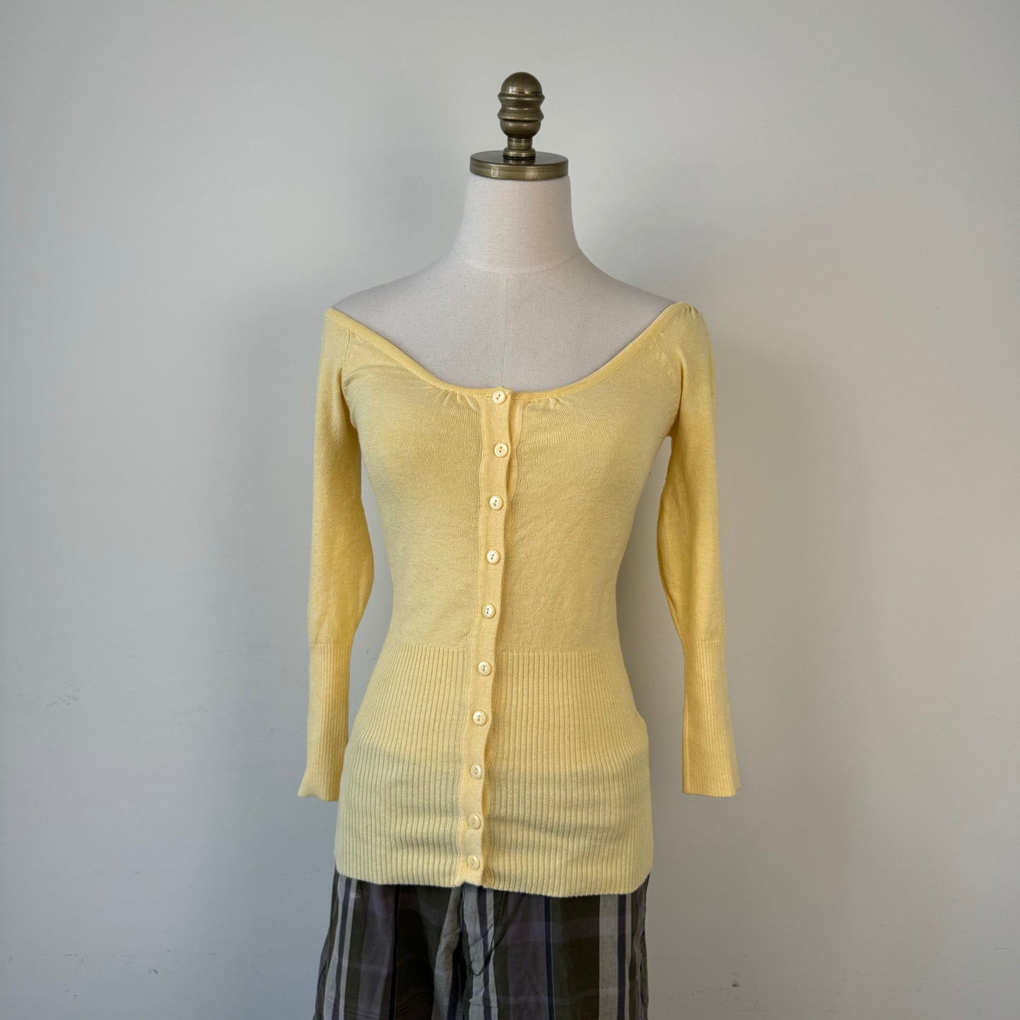 Butter Yellow Dainty Off Shoulder Top