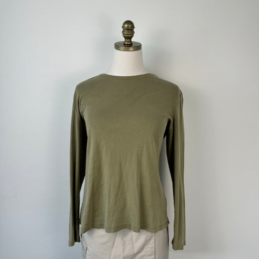 Sage Green Casual Long Sleeve Top