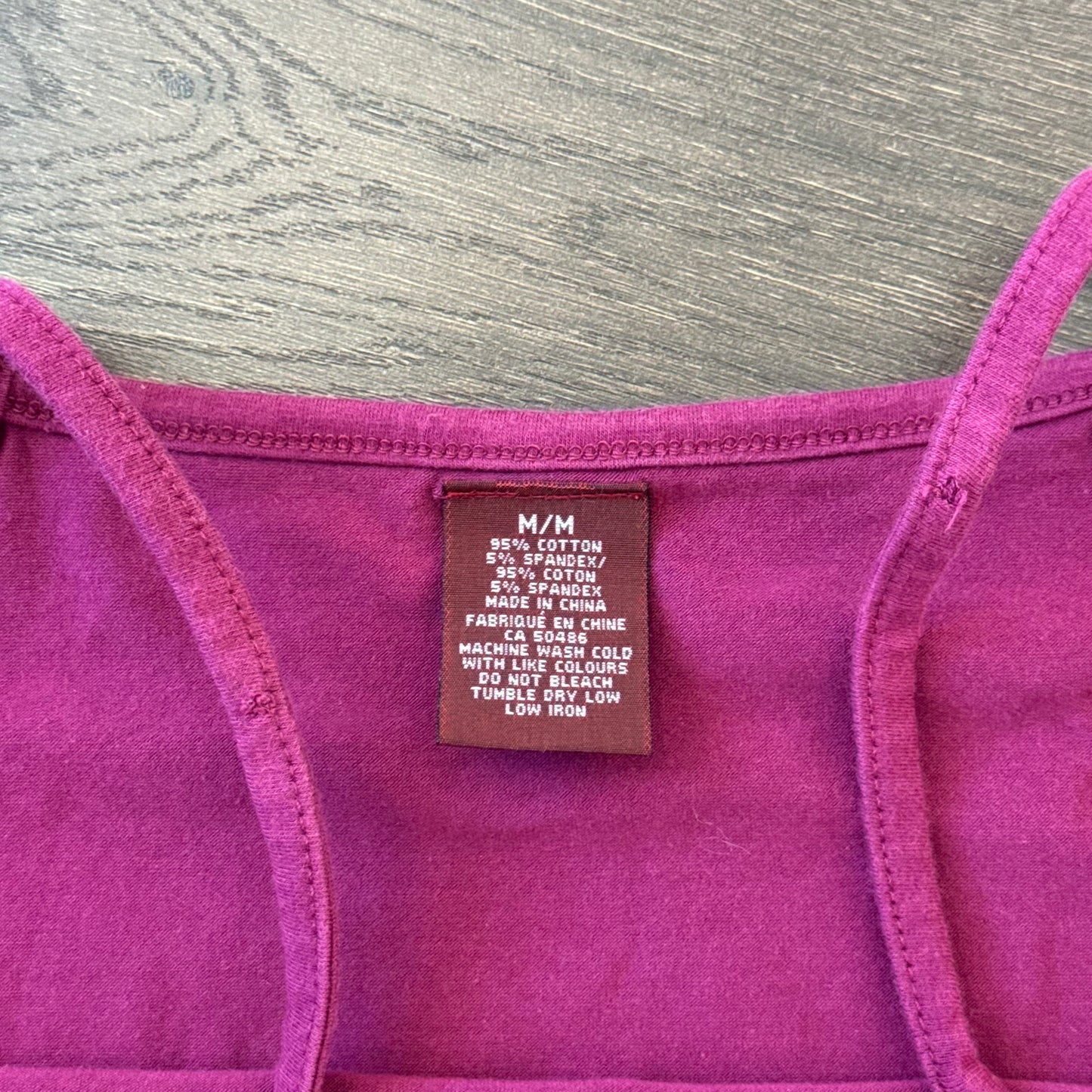 90s Nevada Burgundy Pink Cotton Spandex Tank Top