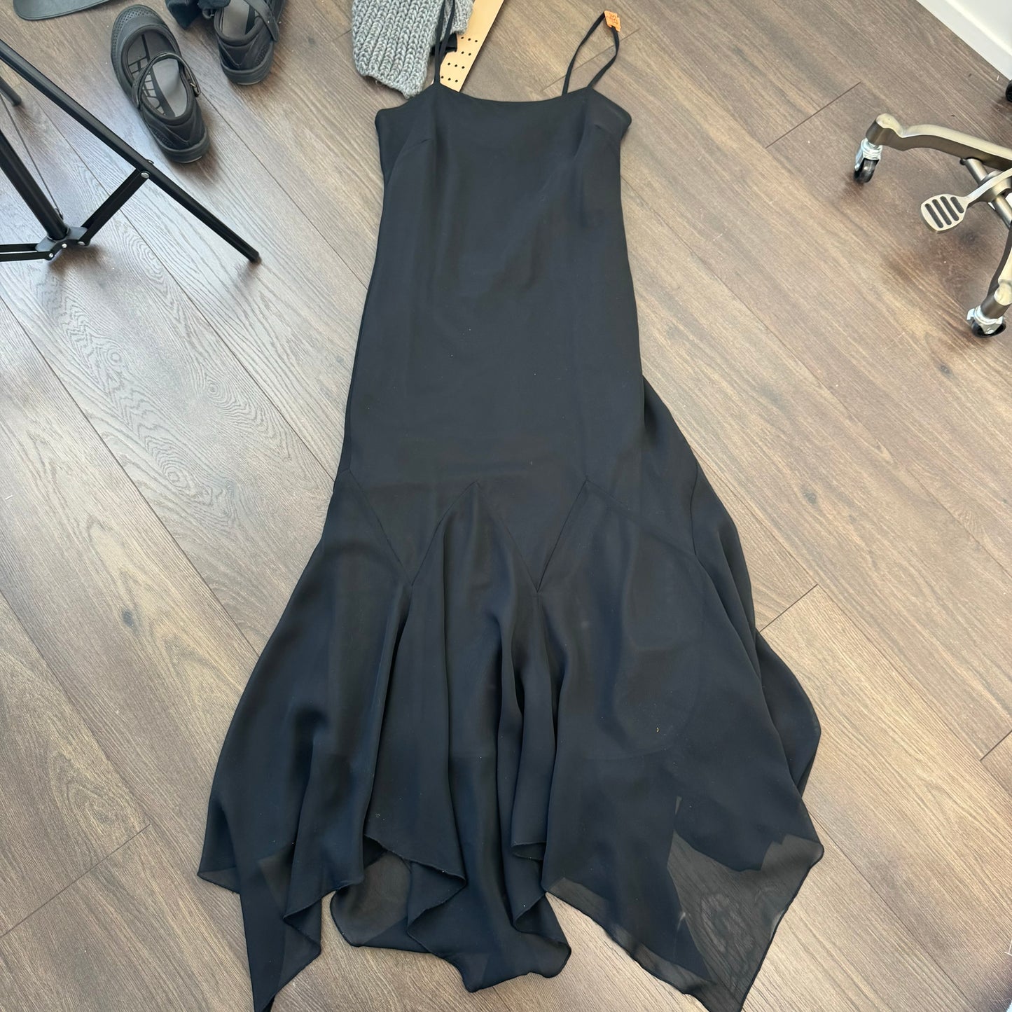Vintage Black Fairy Ruffled Hem Dress