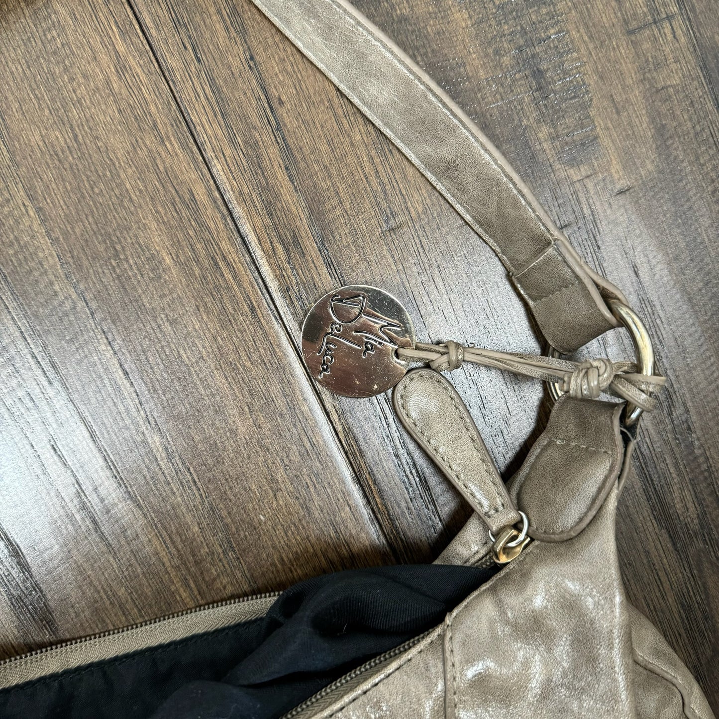 Mocha Brown Leather Buckled Shoulder Bag