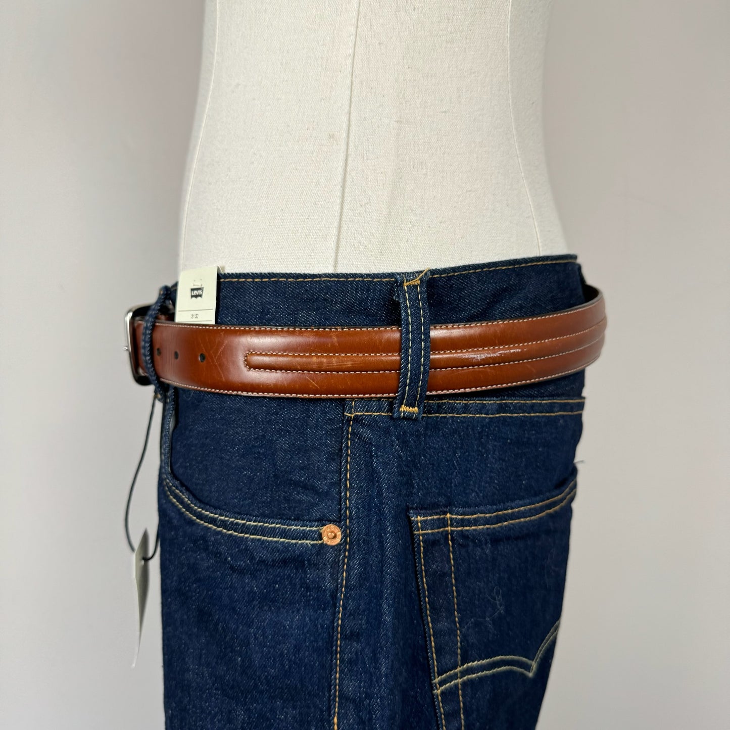 Tommy Tan Brown Leather Belt