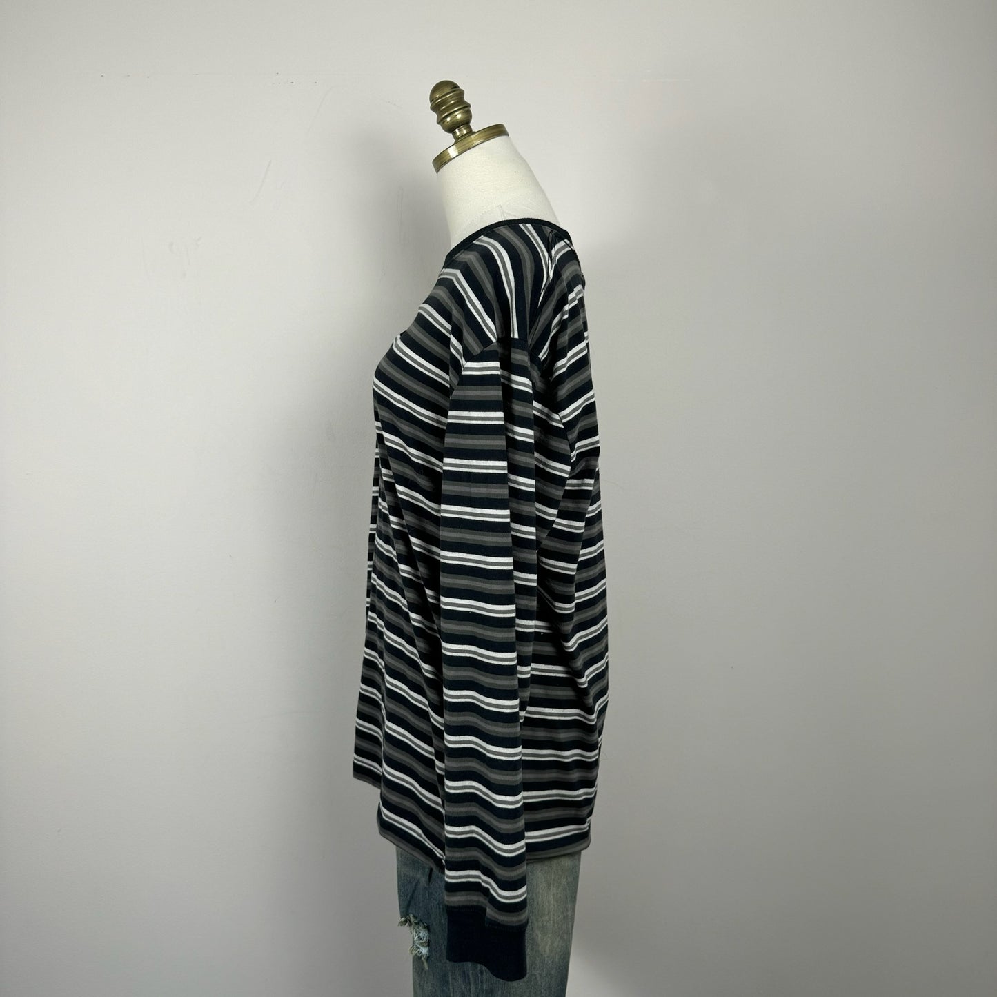 Oversized Striped Long Sleeve Shirt