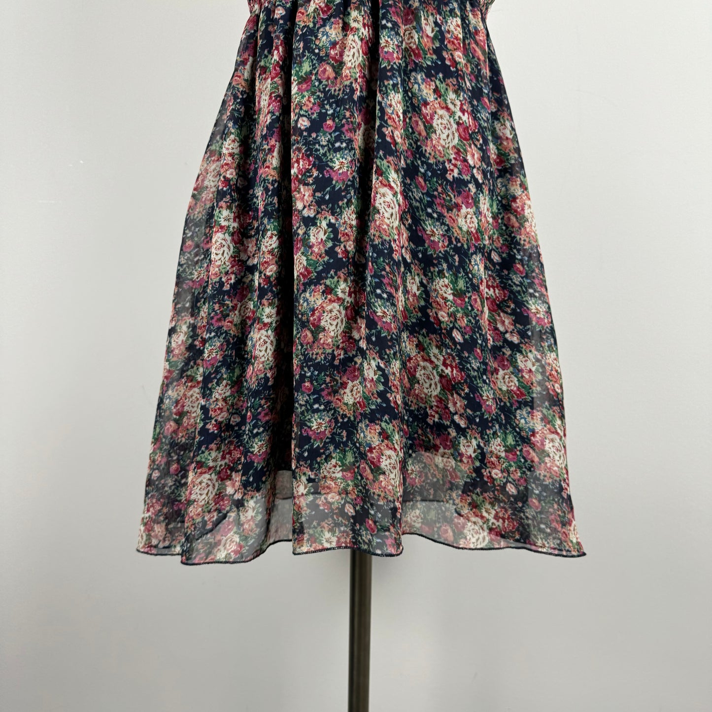 Floral Print Babydoll Mini Dress