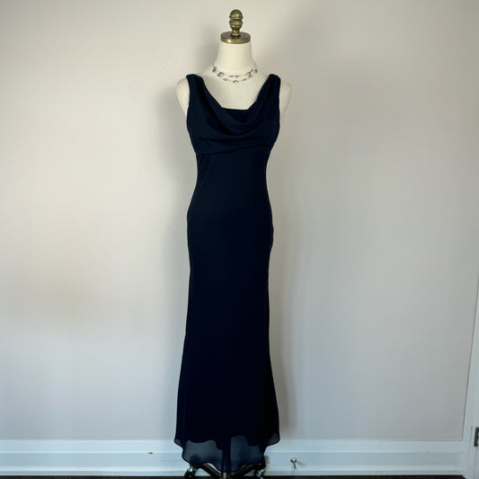 Vintage Navy Maxi Dress