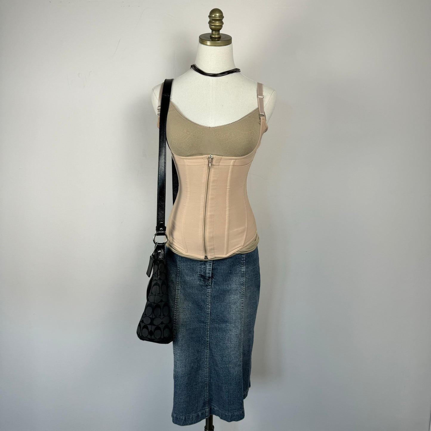 Vintage Denim Midi Skirt