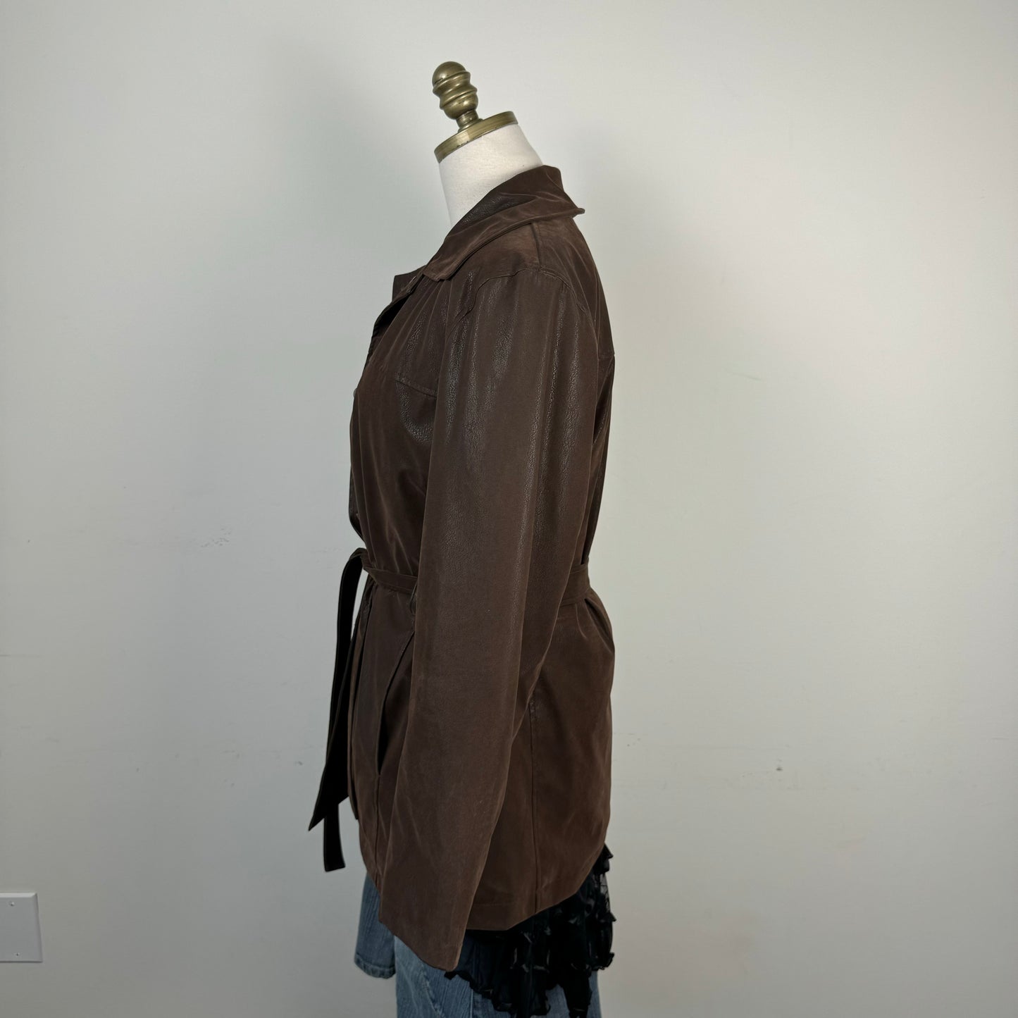 Vintage Faux Suede Brown Jacket