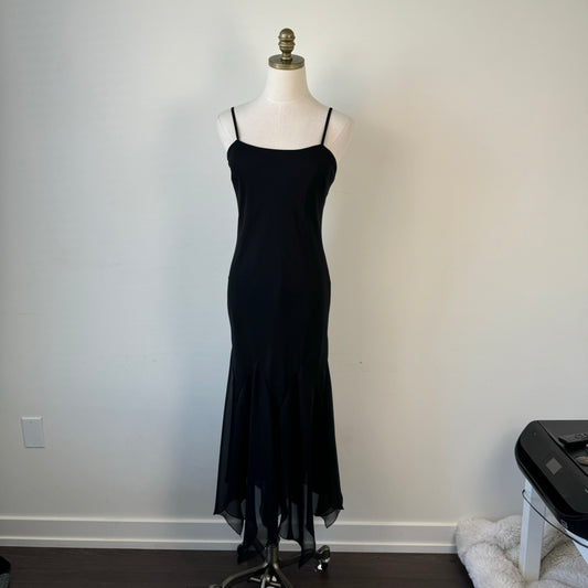 Vintage Black Fairy Ruffled Hem Dress