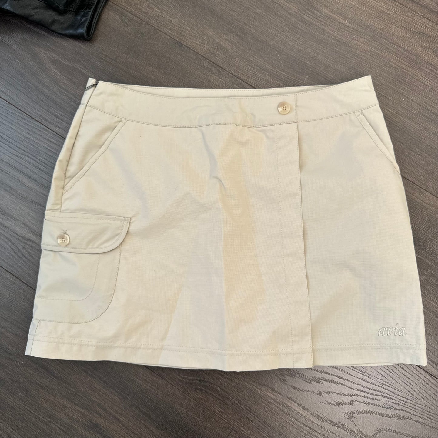 Beige Mini Skirt (Skort)