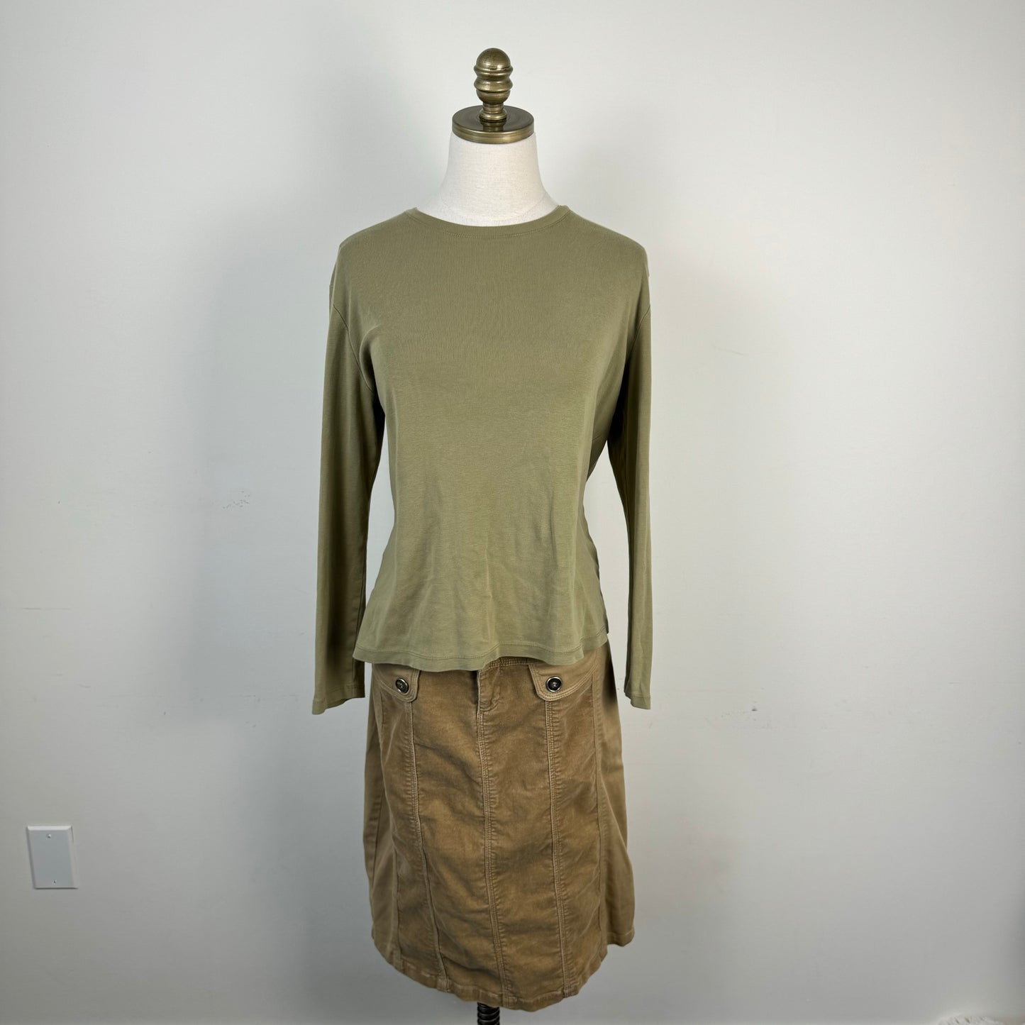 Sage Green Long Sleeve Knit Top
