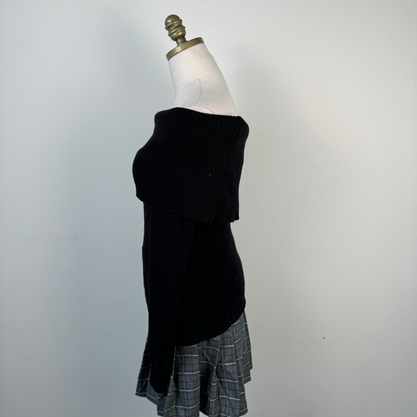 Guess Black Knit Off Shoulder Sweater