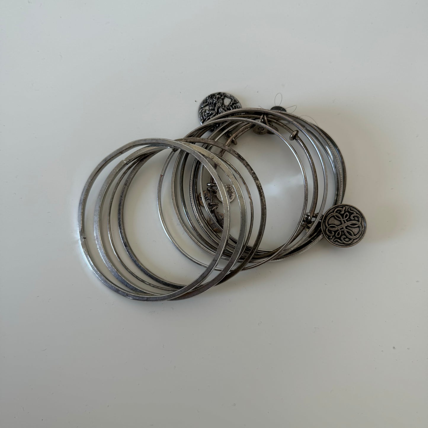 Vintage Silver Bangle Stack