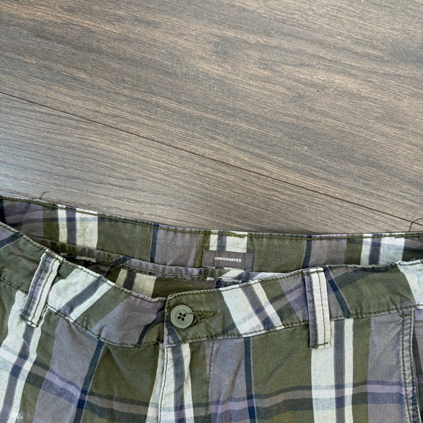 Brown/Olive Plaid Bermuda Shorts