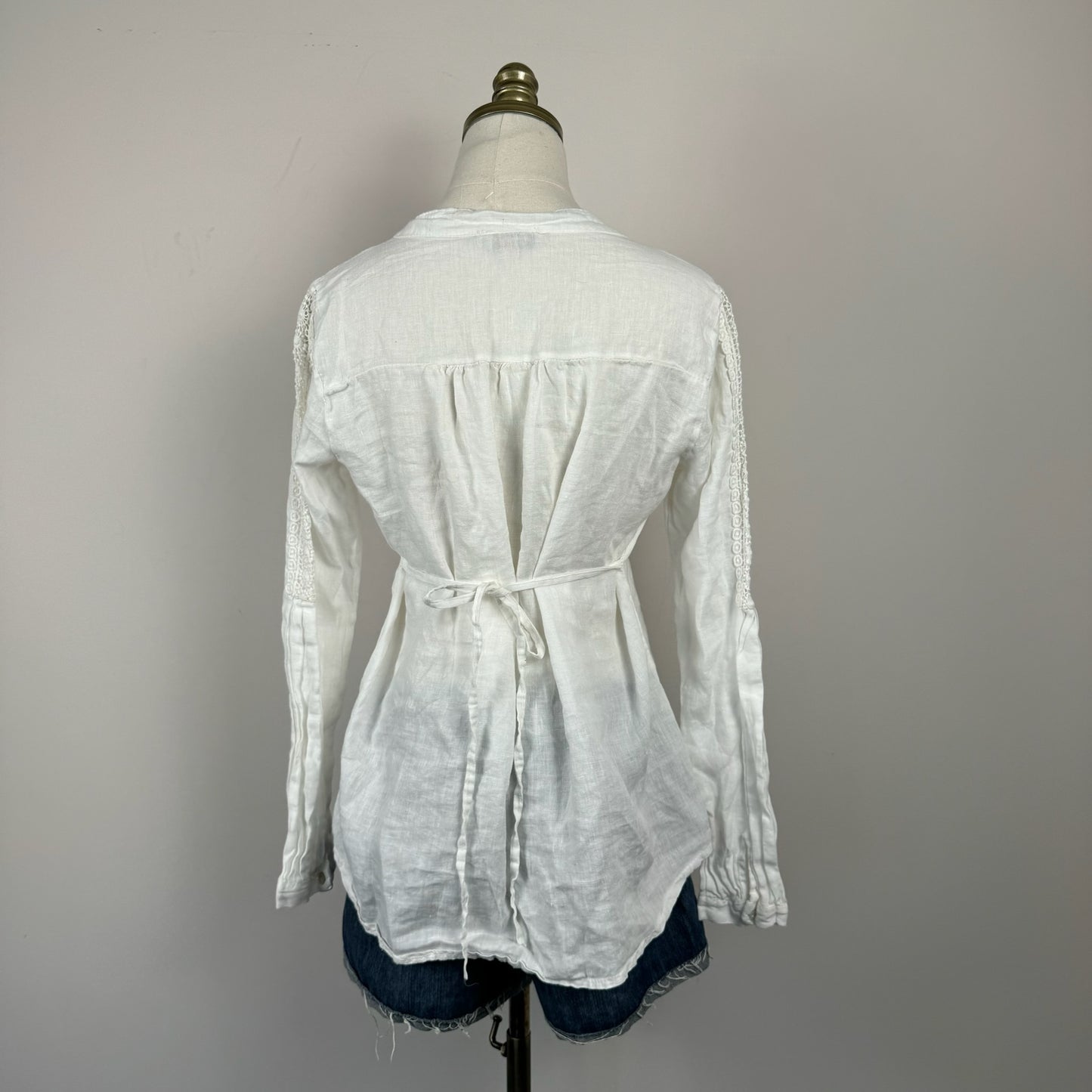 Boho Linen White Euro Summer Top