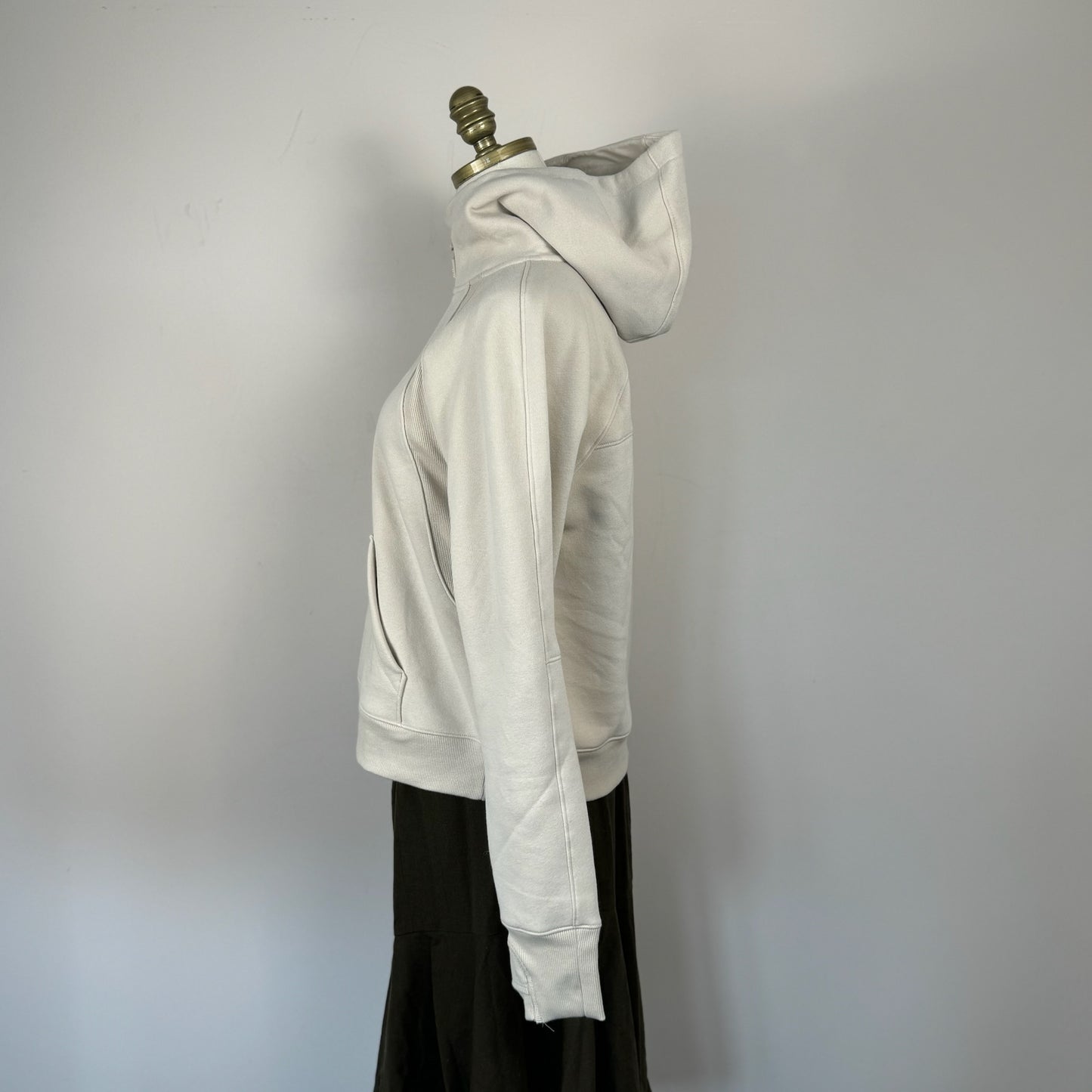 Beige Half Zip Hoodie