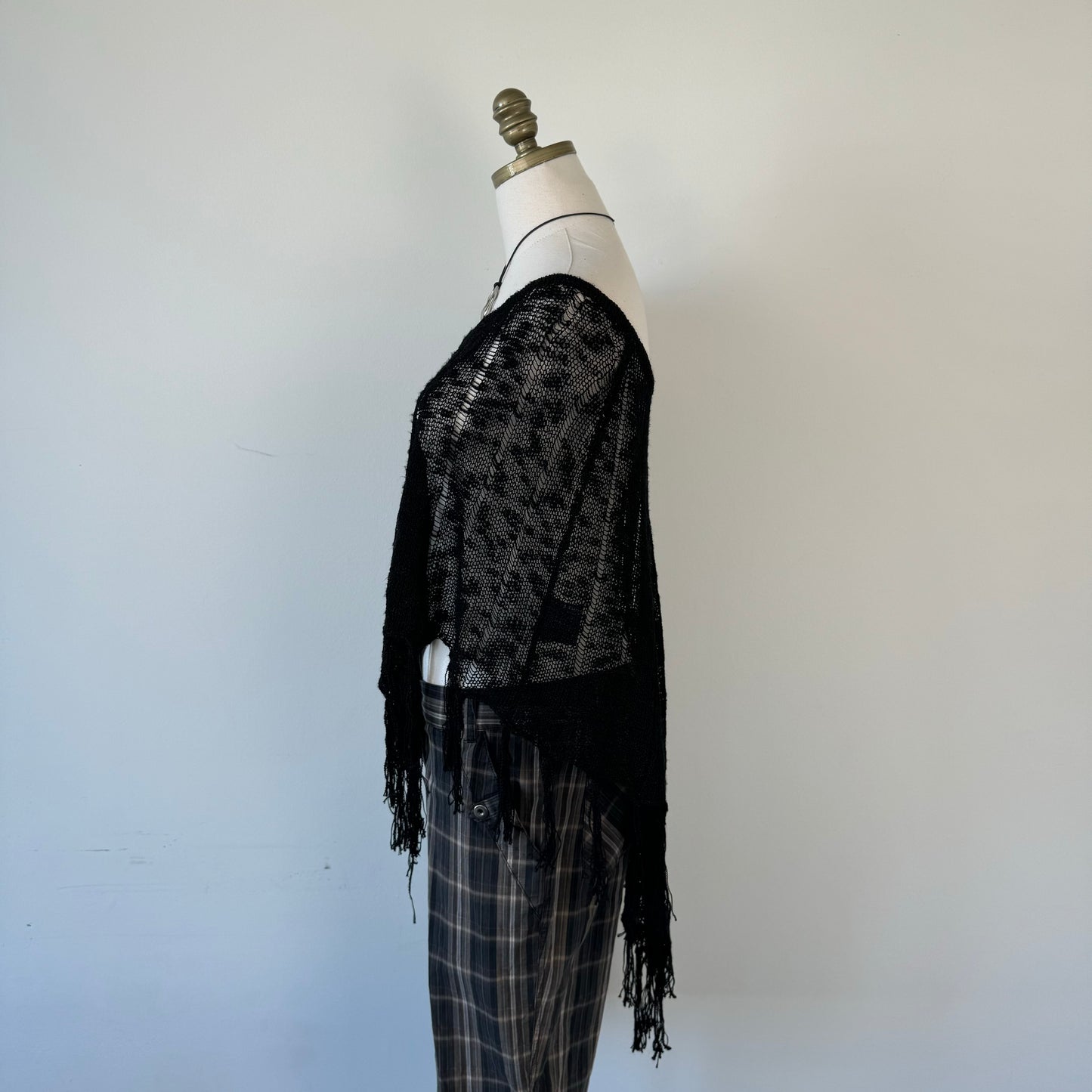 Vintage Crochet Knit Poncho